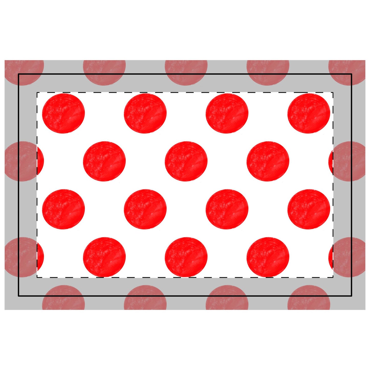 Polka Dot Polyester Placemat - Polka Dot Red