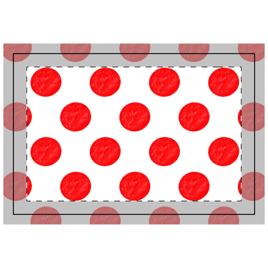 Polka Dot Polyester Placemat - Polka Dot Red