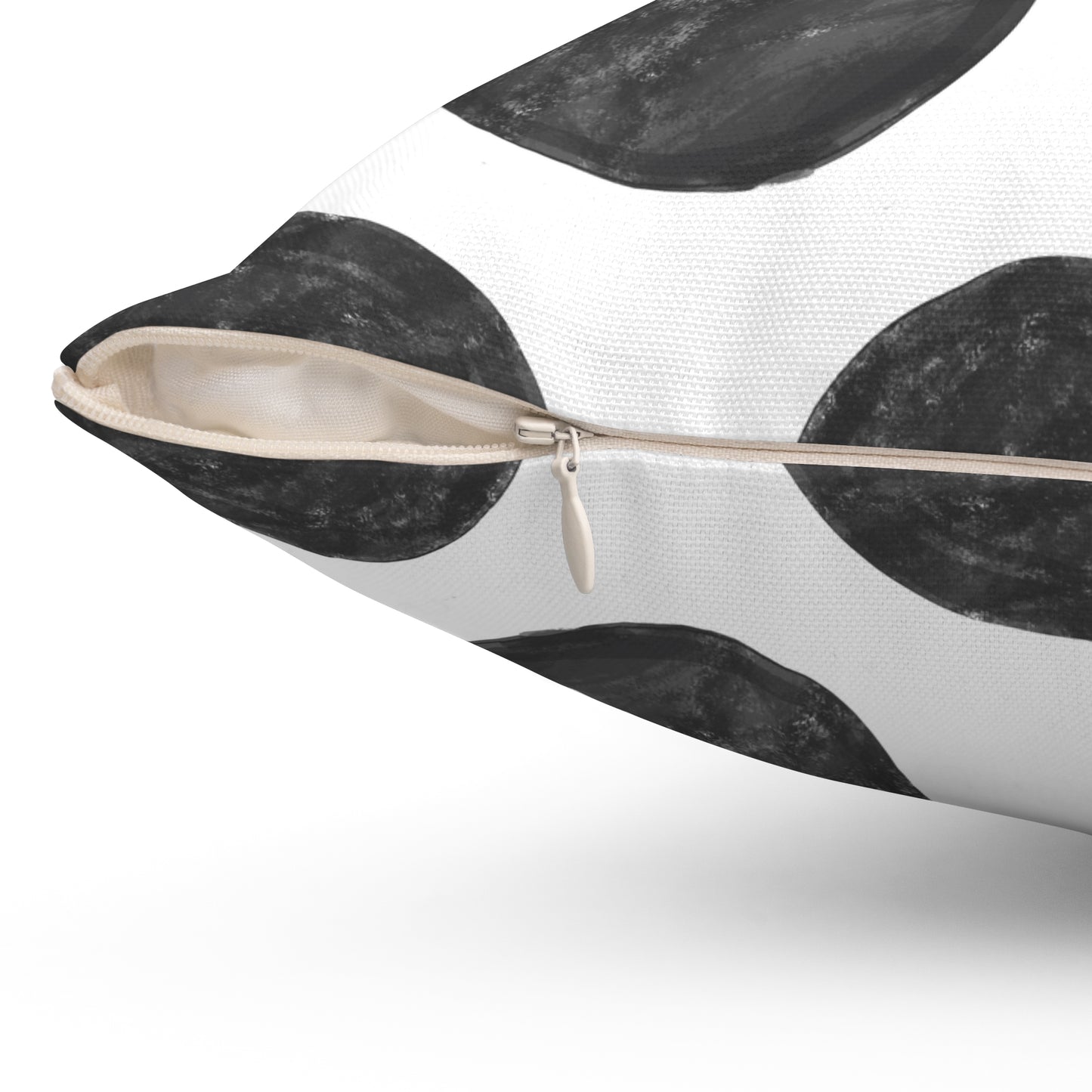 Polka Dot Palette Polyester Square Pillow black “Dare to Love”