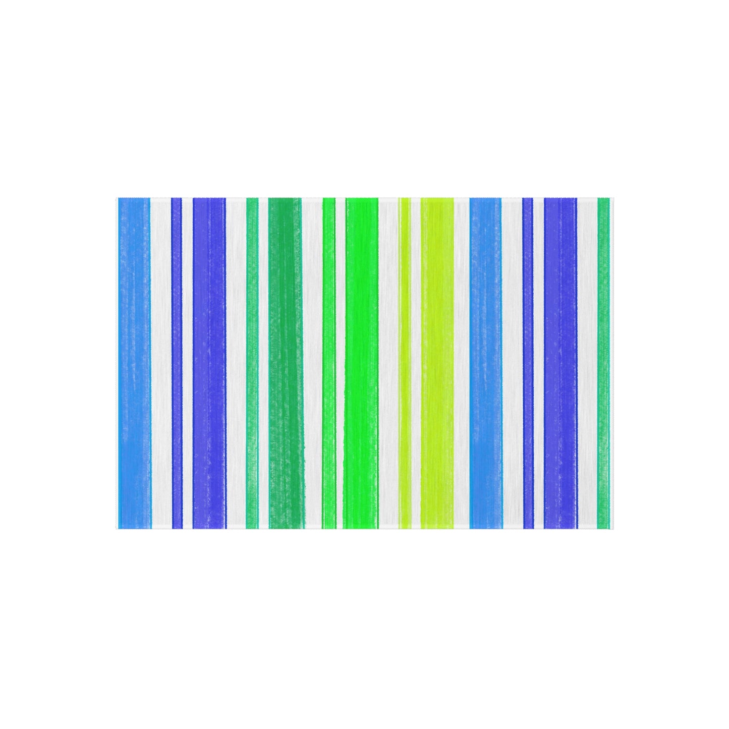 Butterfly Flutterstripe Outdoor Rug Blues and Greens