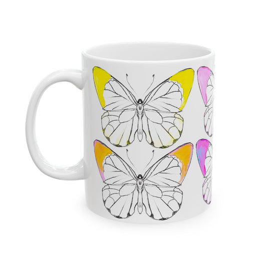 Chroma Ceramic Mug, (11oz, 15oz) yellow pink green