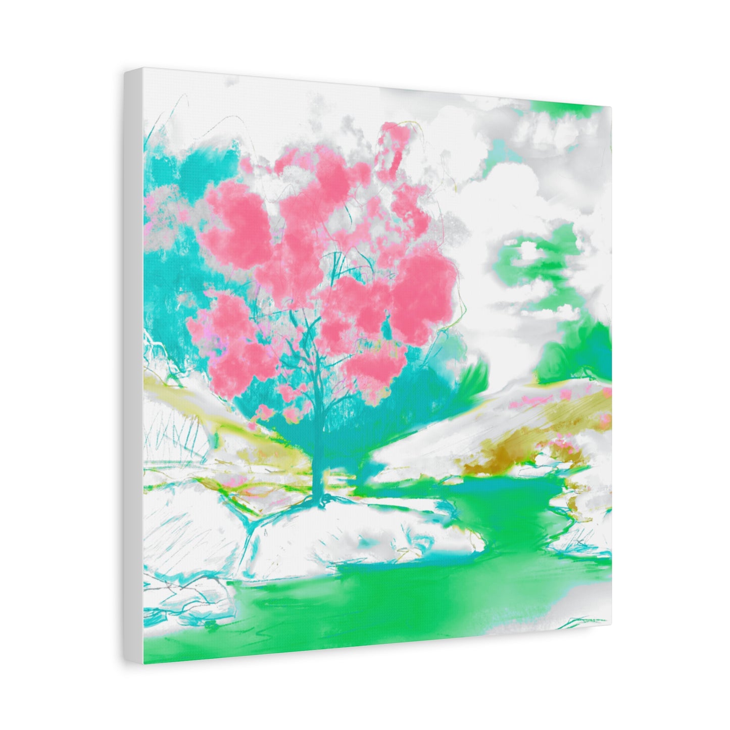 Joyful Landscape Matte Canvas, Stretched, 1.25"