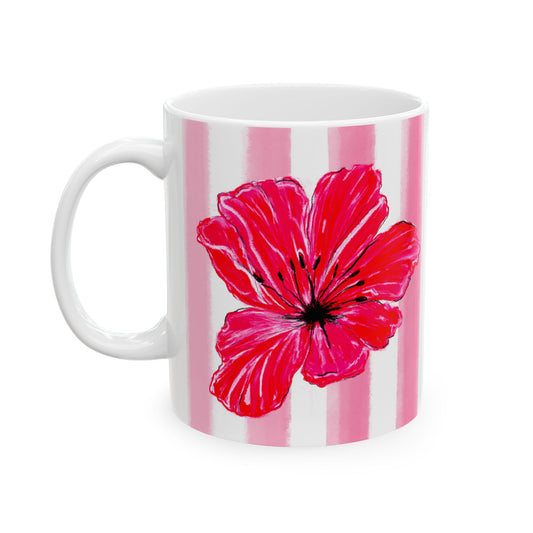 Dancing Tulips Mug Pink Red