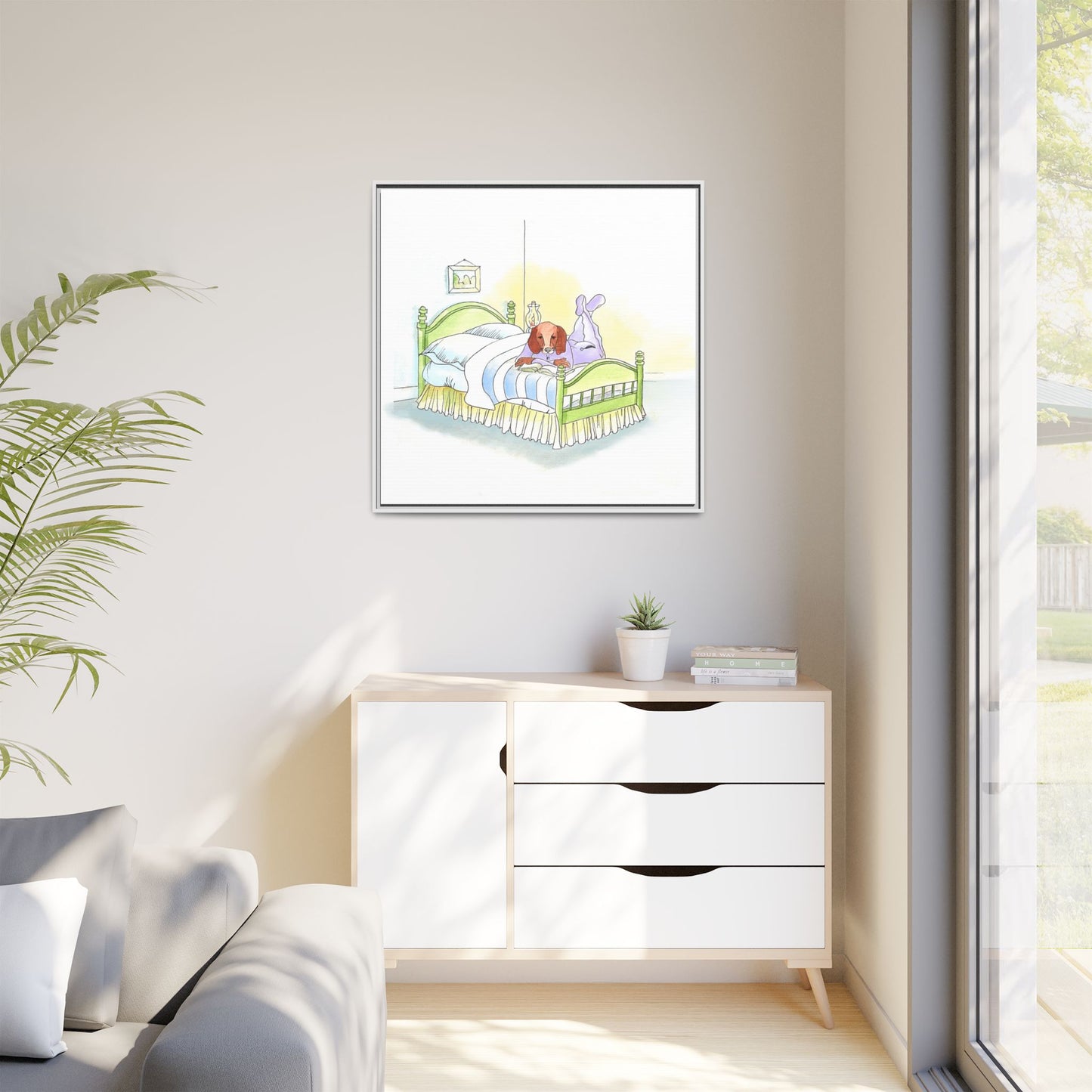 Dogi Fun Matte Canvas Framed