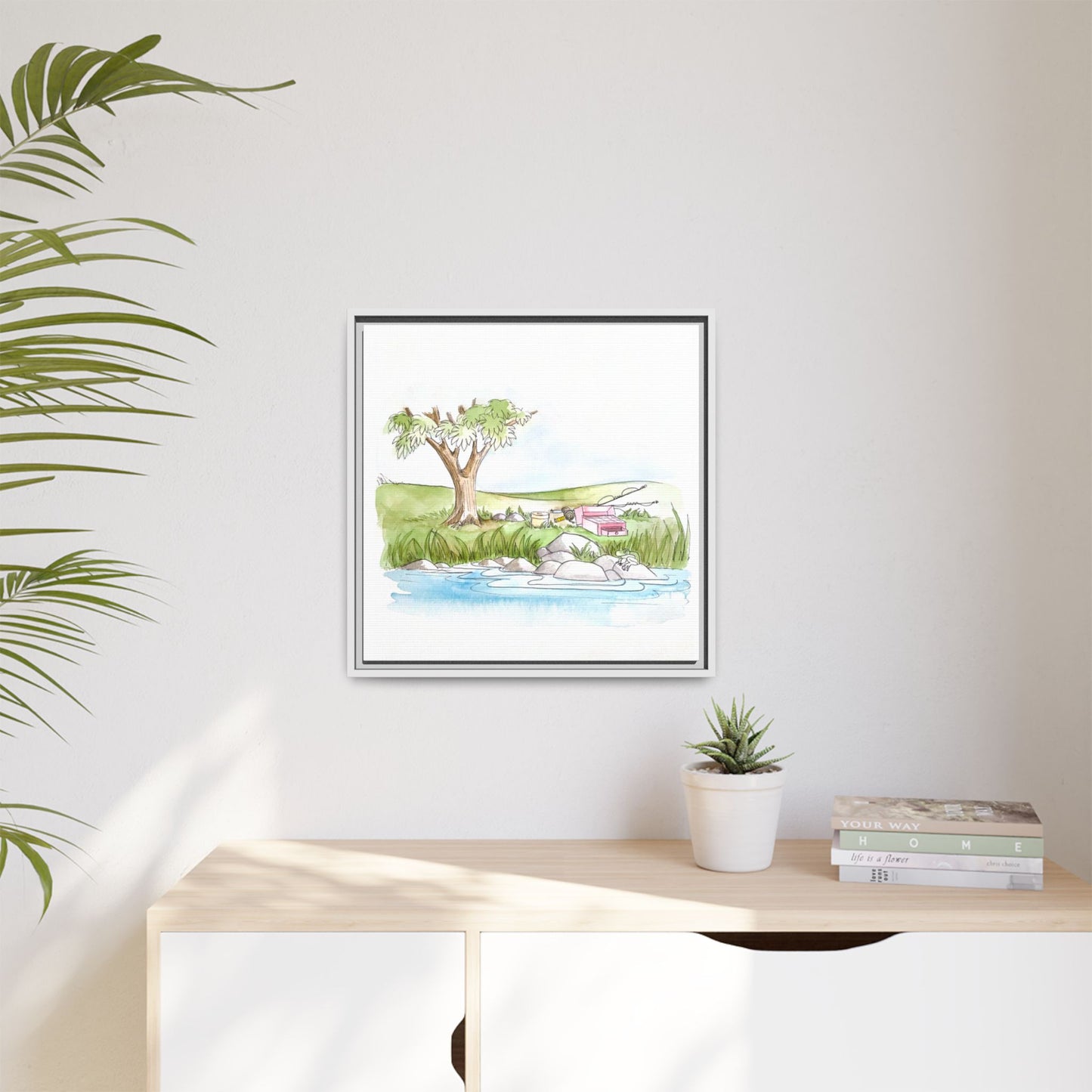 Kitty Fun Matte Canvas Framed