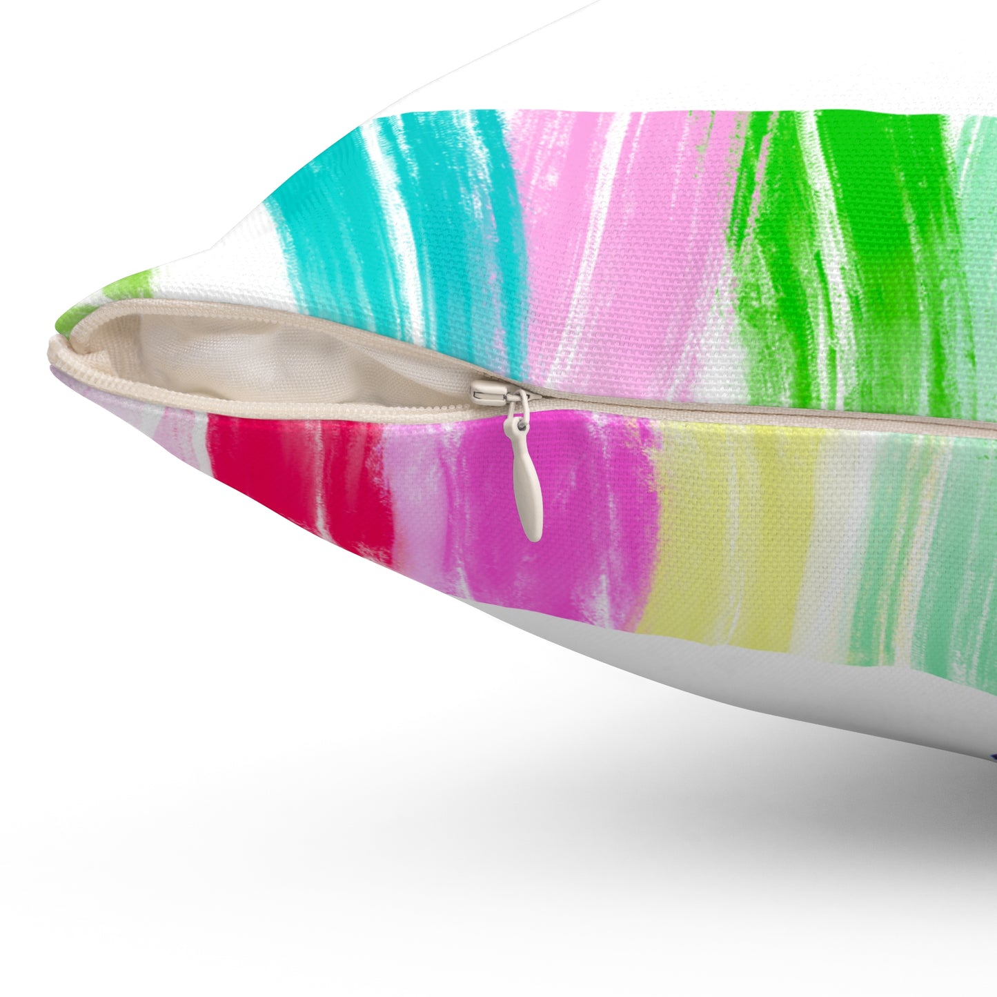 Mega Dot Polyester Square Pillow Butterfly