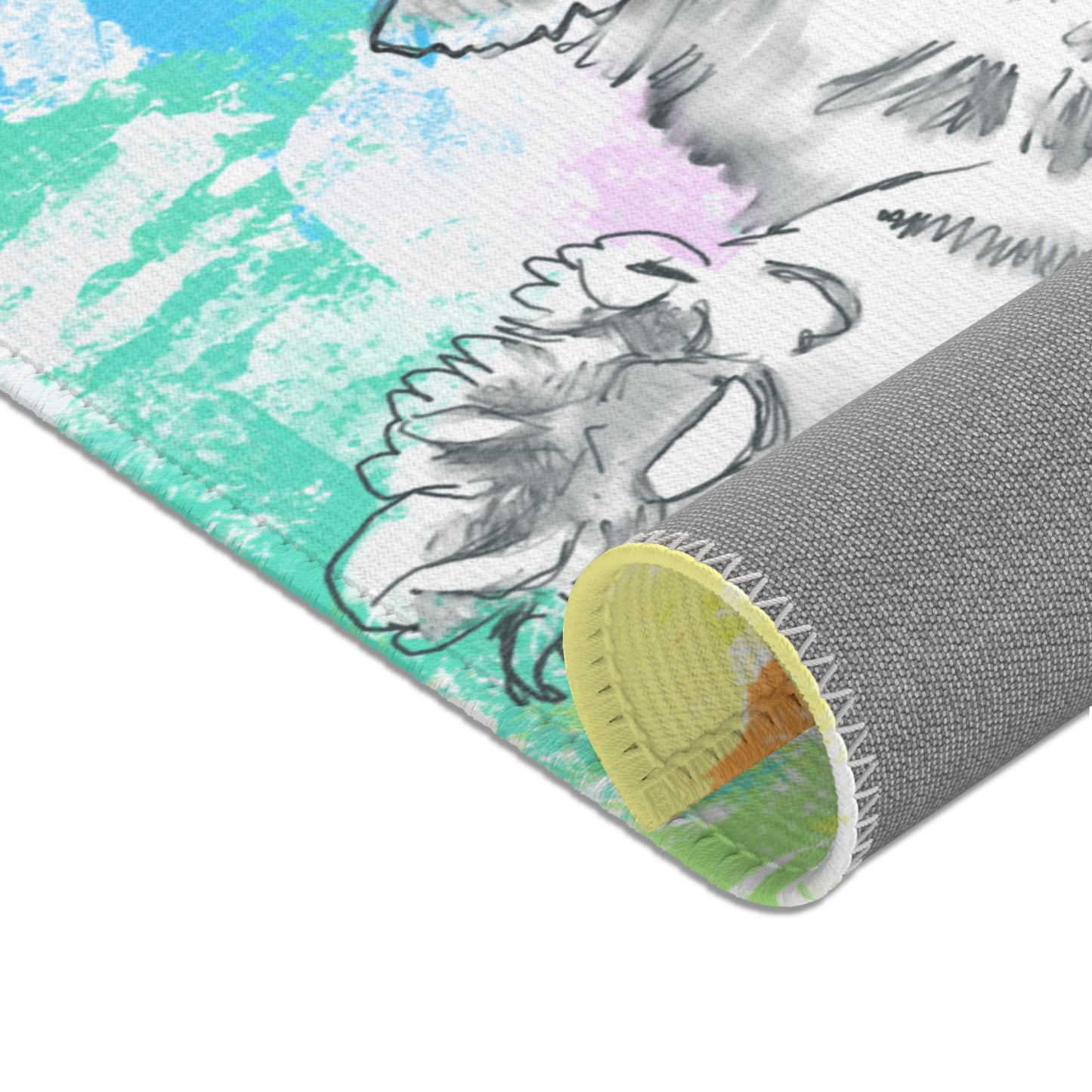 Kitty Fun Vertical Indoor Area Rugs