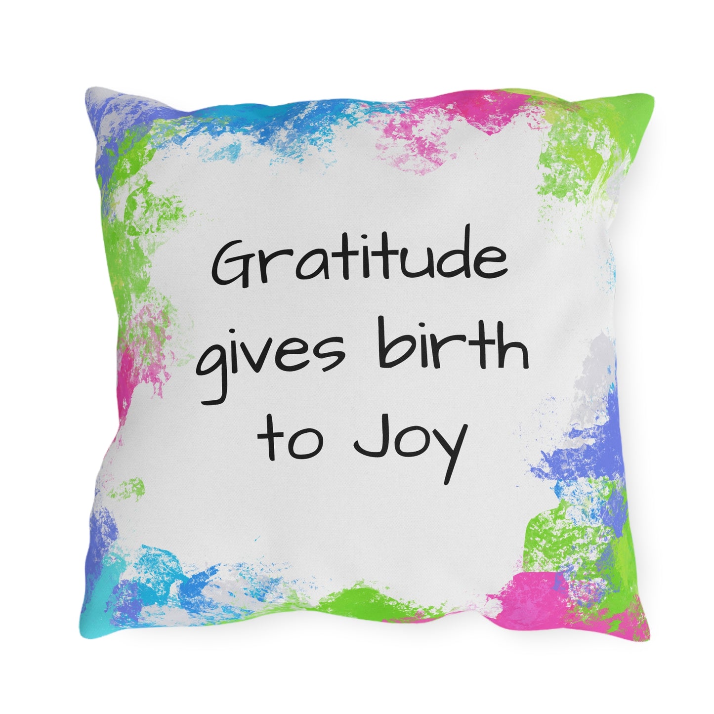 Swing Outdoor Pillow Gratitude gives birth to Joy