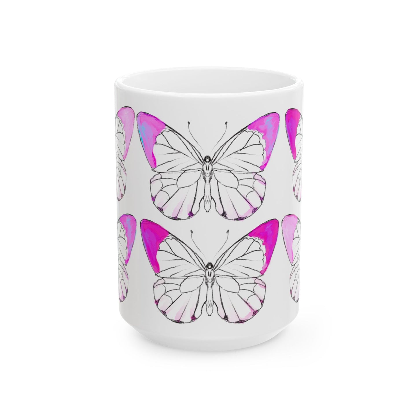 Chroma Ceramic Mug, (11oz, 15oz) Pink