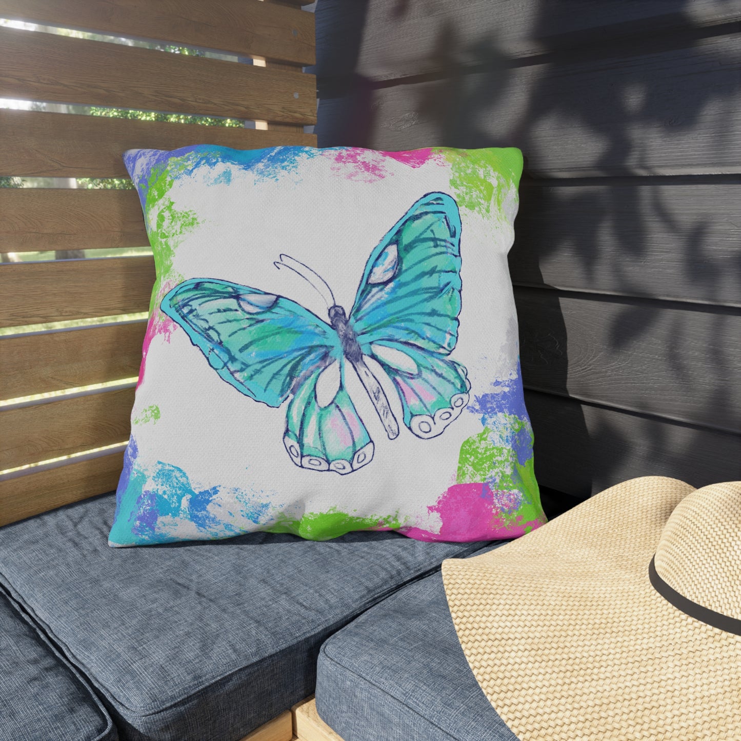 Swing Outdoor Pillow Visible things are temporary