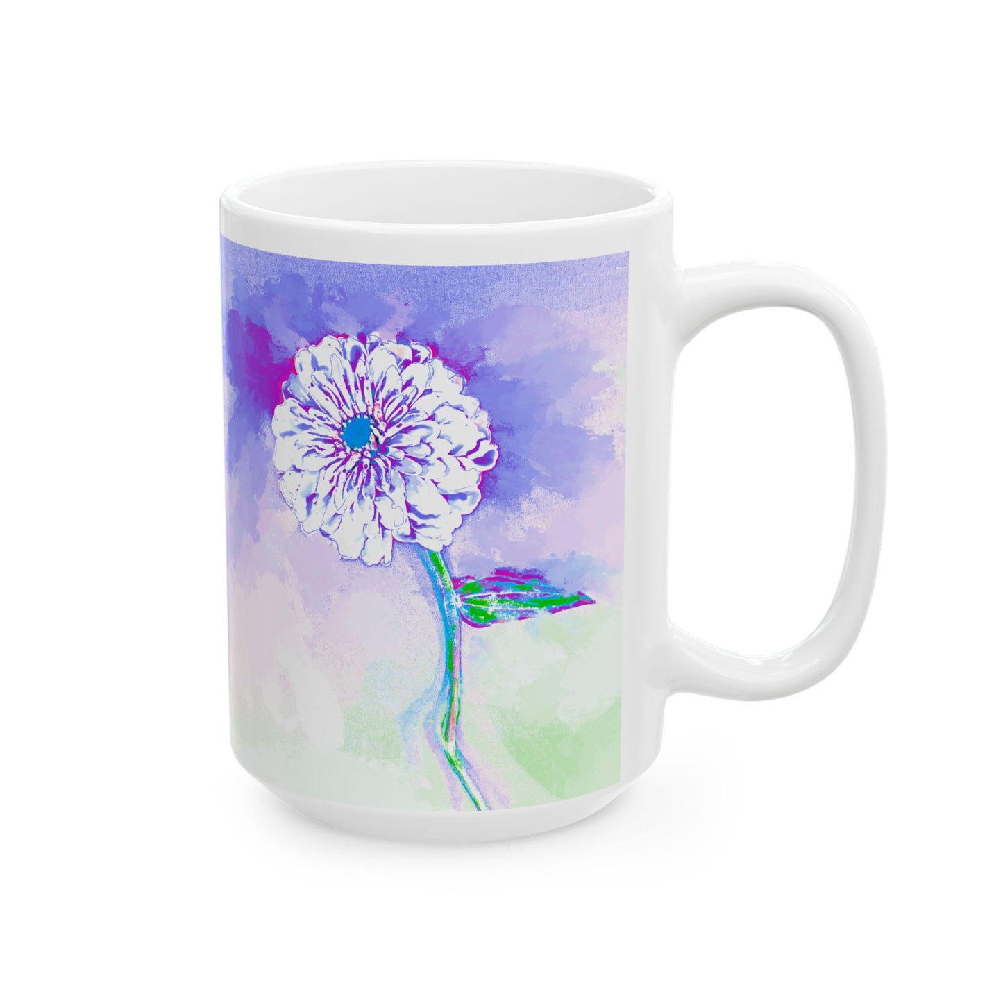 Zinnia Color Splash Mug Purple “Dare to Be Humble”
