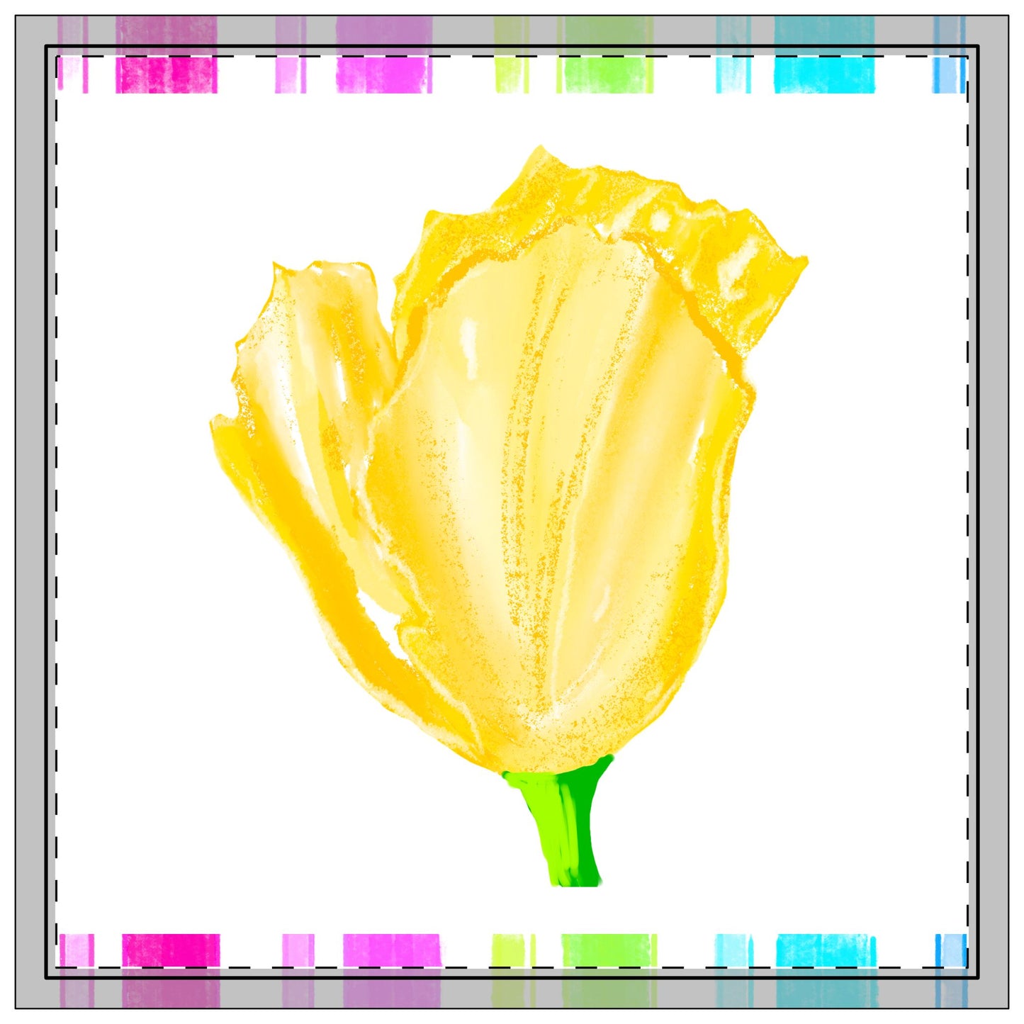 Vibrant Tulips Napkins, 4-set, yellow