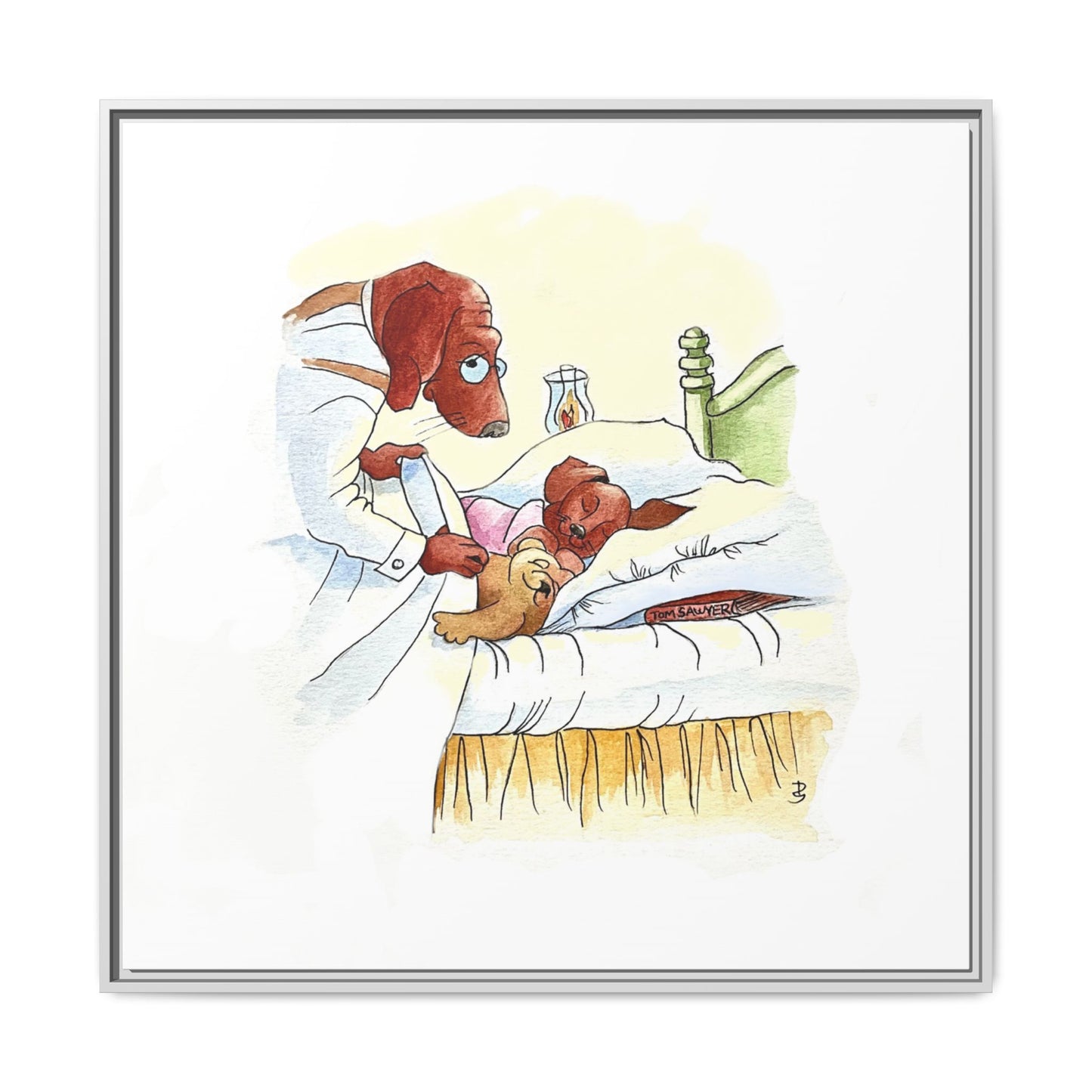 Dogi Fun Matte Canvas Framed