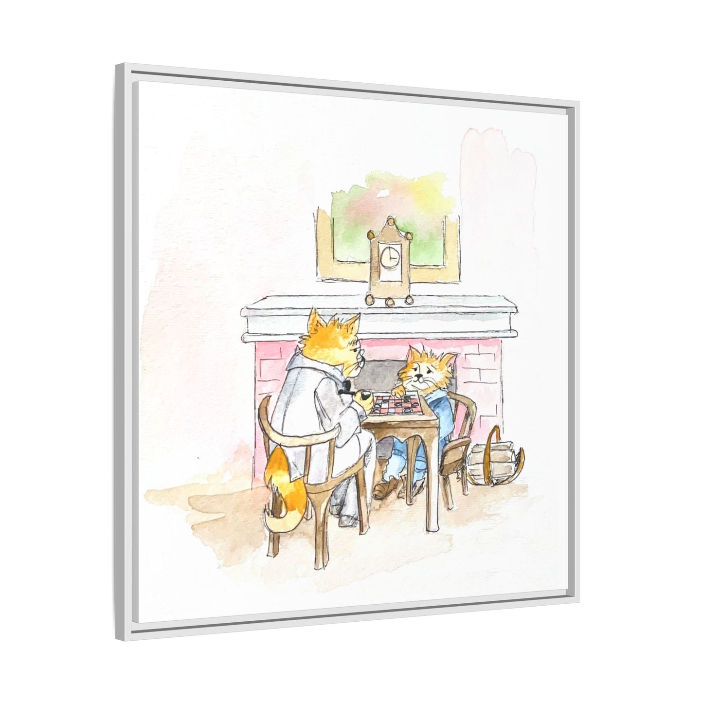 Kitty Fun Matte Canvas Framed