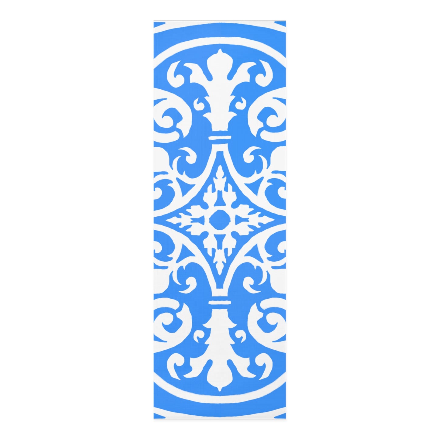 Scrollwork Exercise Mat Blue