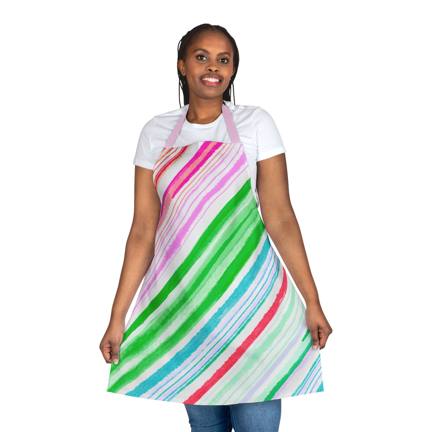 Aprons Watercolor Diagonal Stripes