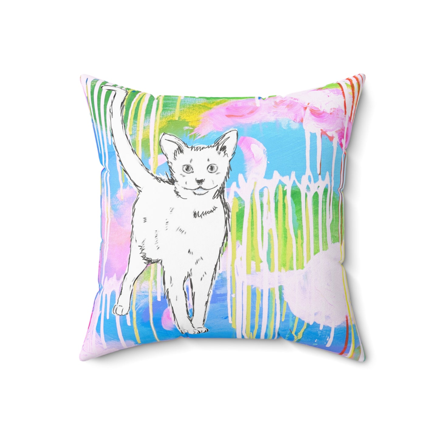 Pillows Polyester Square Kitty Fun