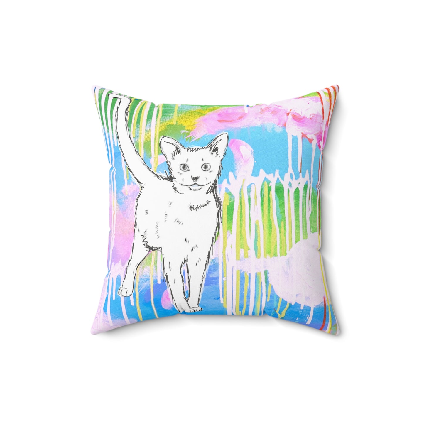 Pillows Polyester Square Kitty Fun