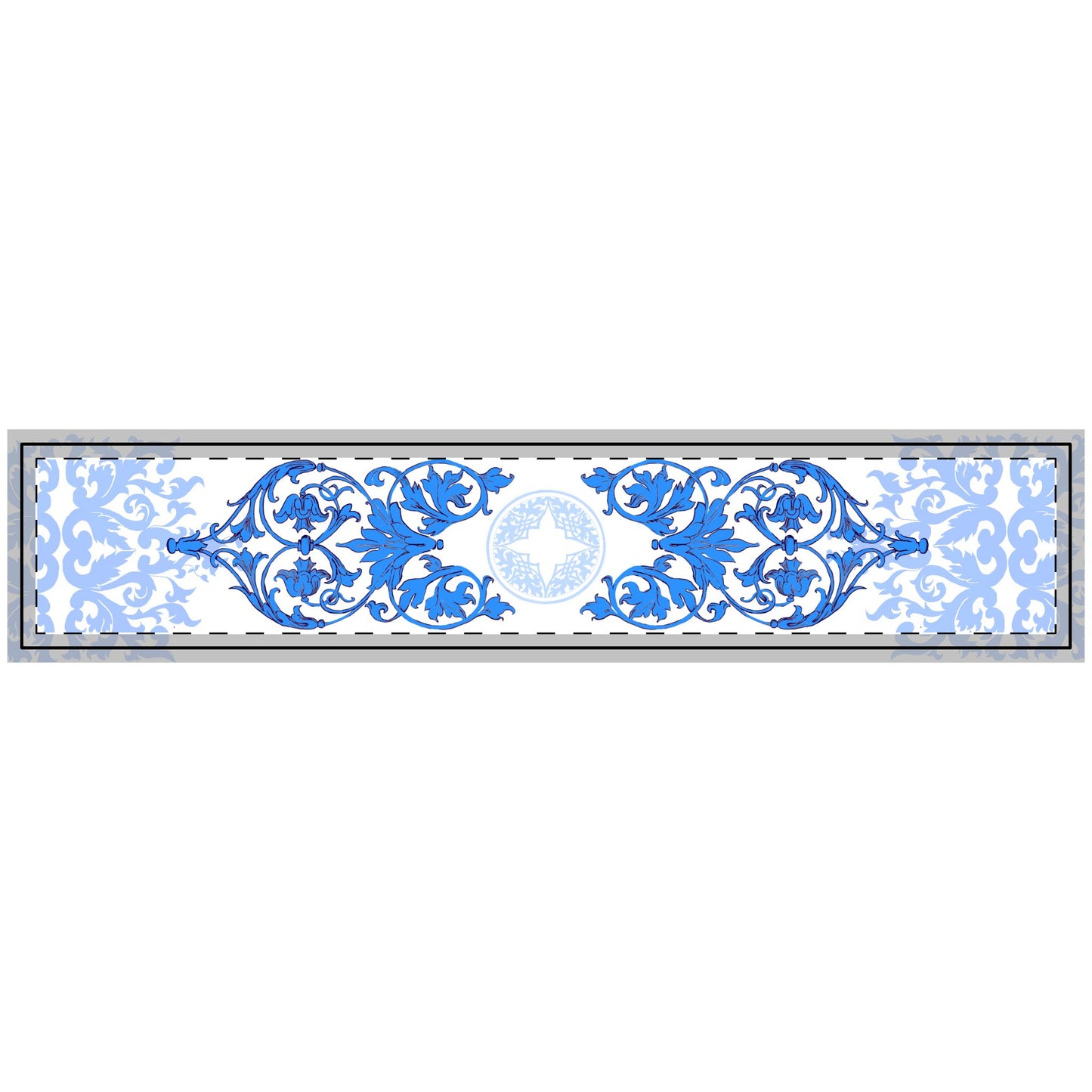 Quilted Table Runner Classic Blue & White Porcelain