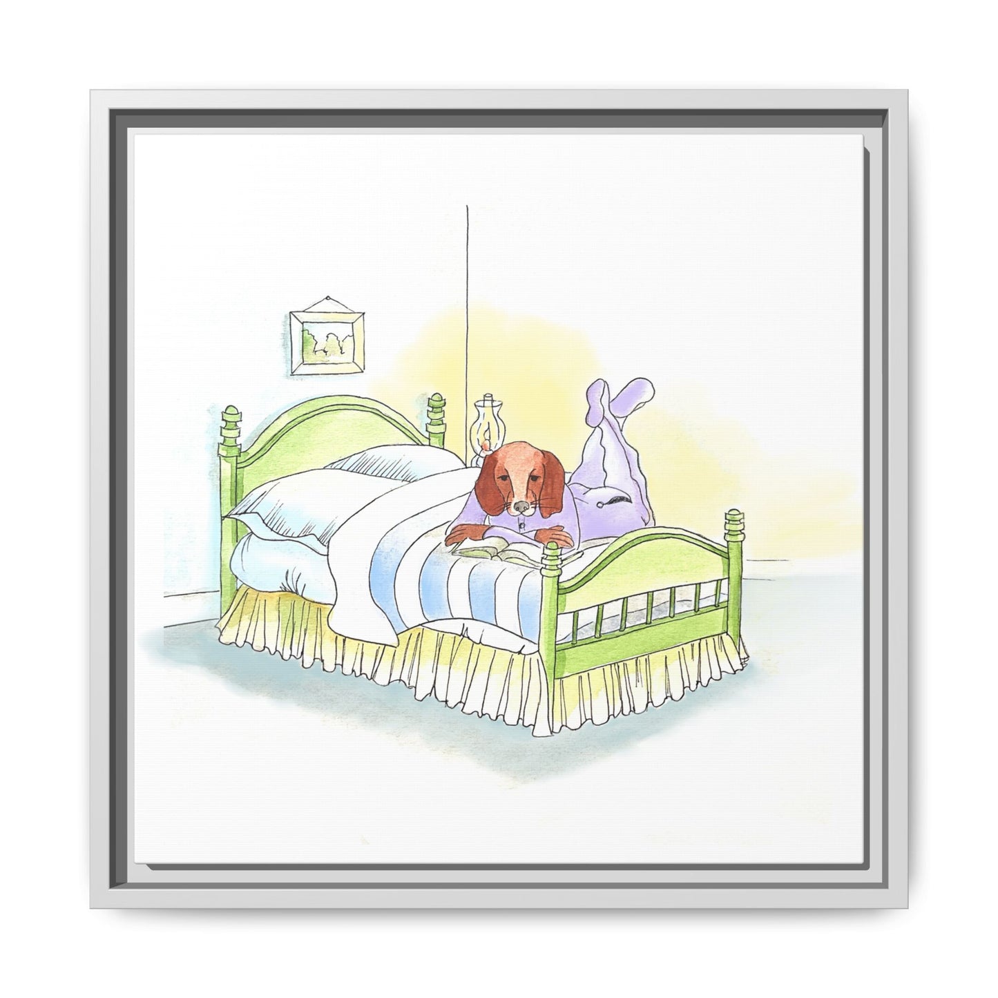 Dogi Fun Matte Canvas Framed
