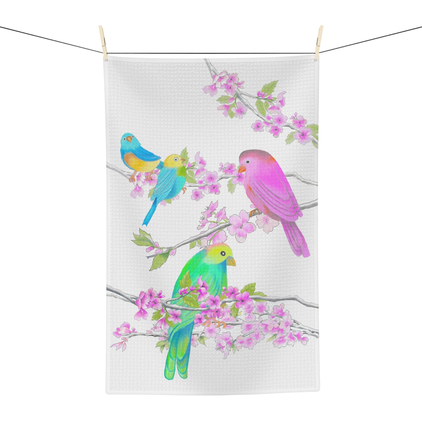 Dish Towels Microfiber Jolly Birds & Blossoms