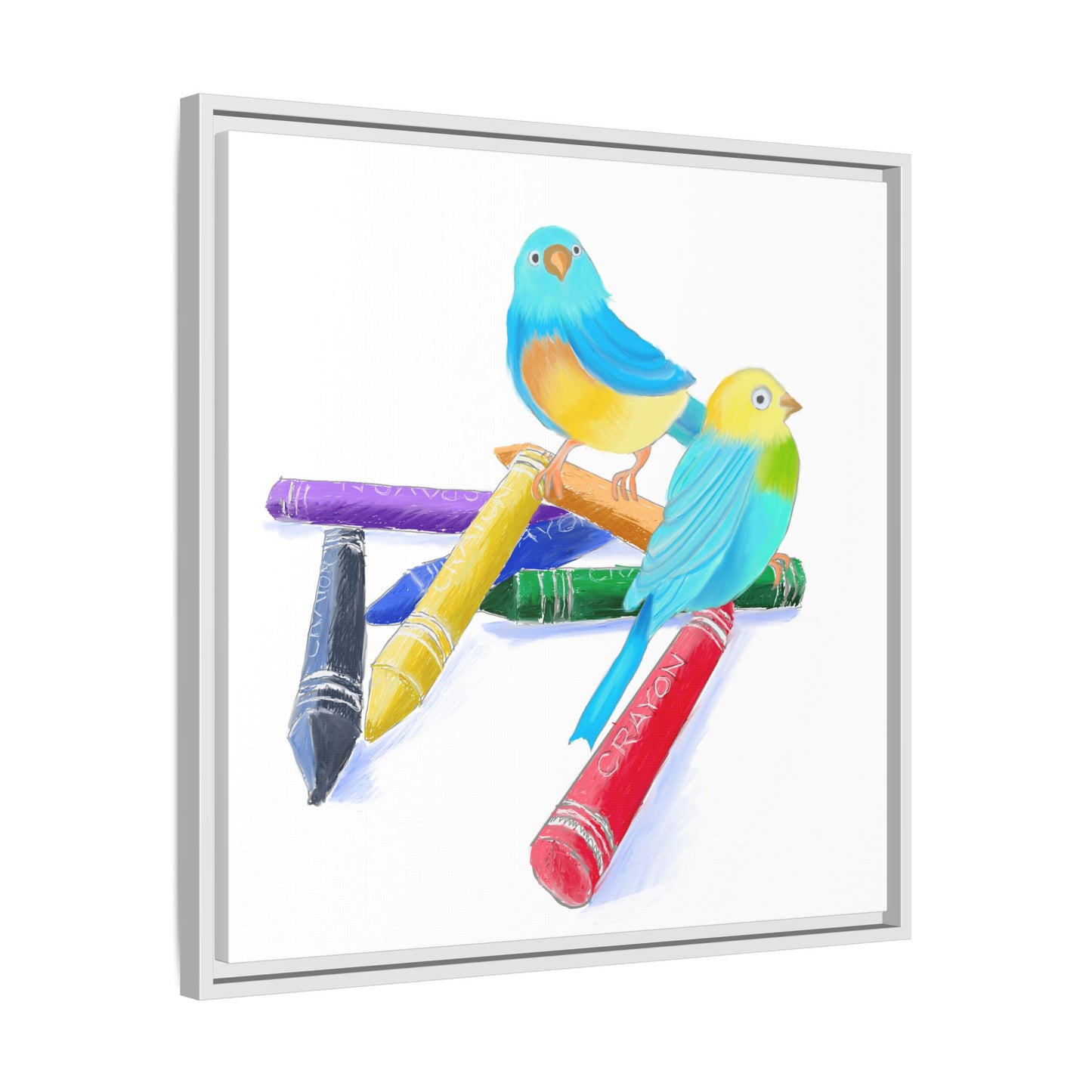 Jolly Birds Matte Canvas Framed