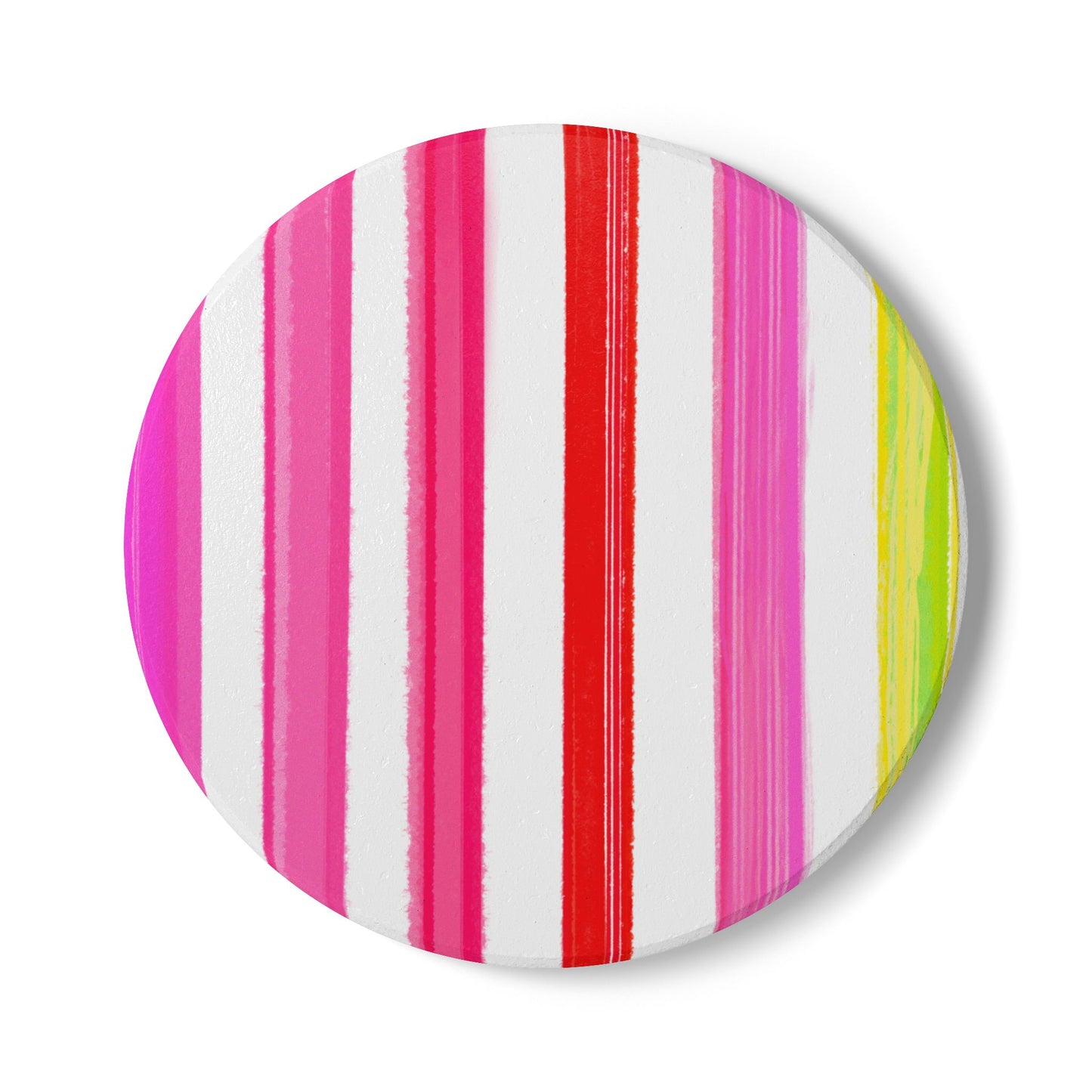 Rainbow Stripes Ceramic Coaster