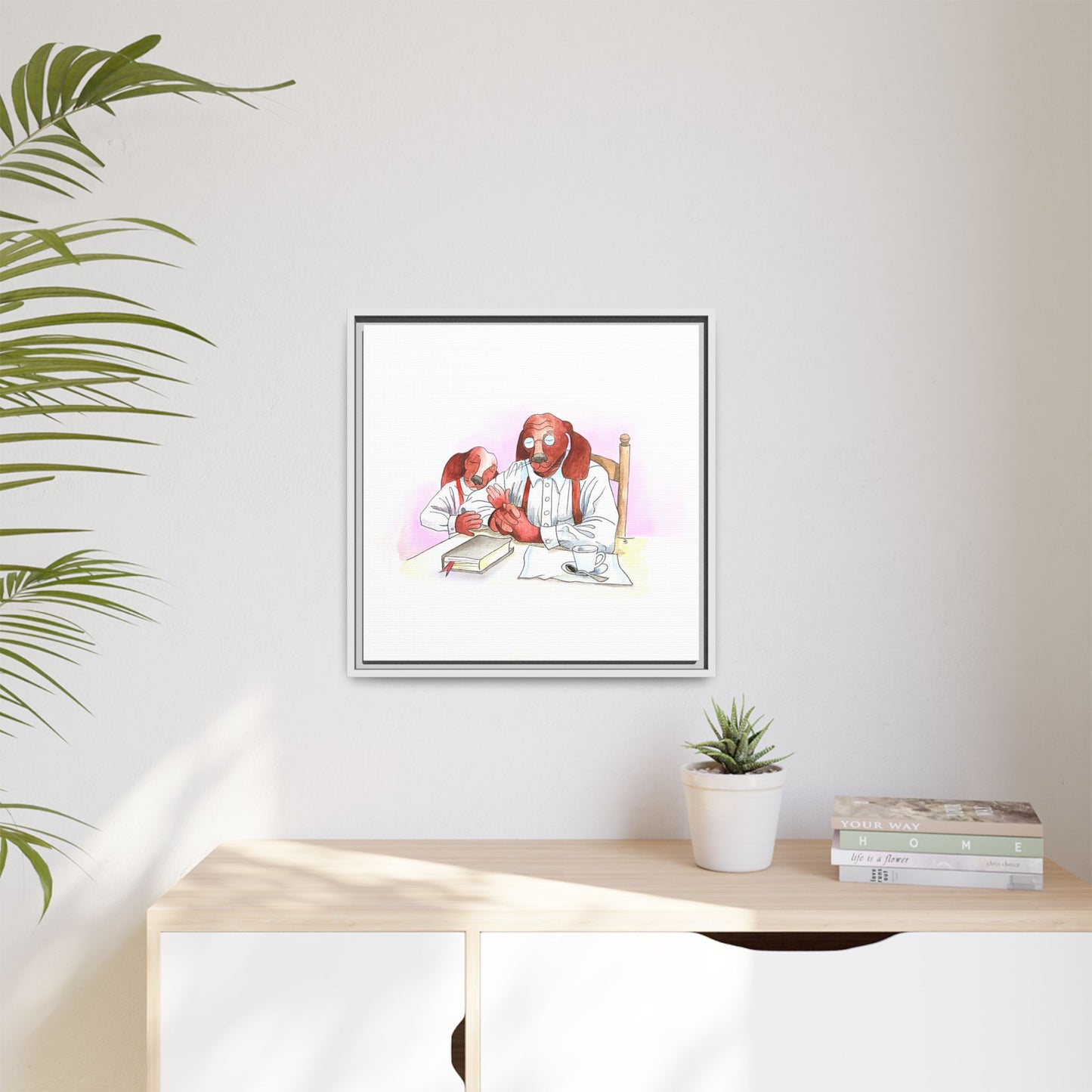 Dogi Fun Matte Canvas Framed