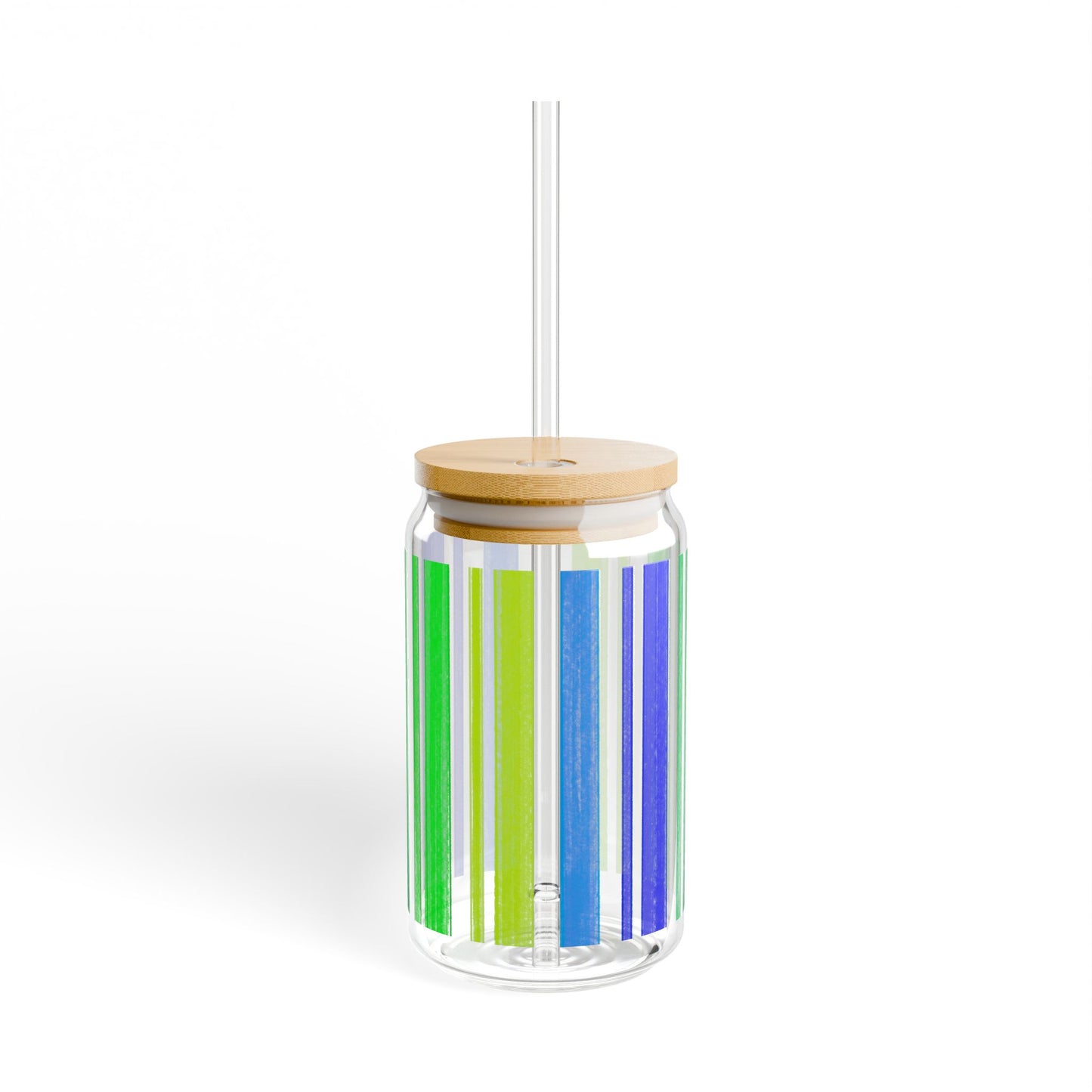 Butterfly Flutterstripe Sipper Glass, 16oz