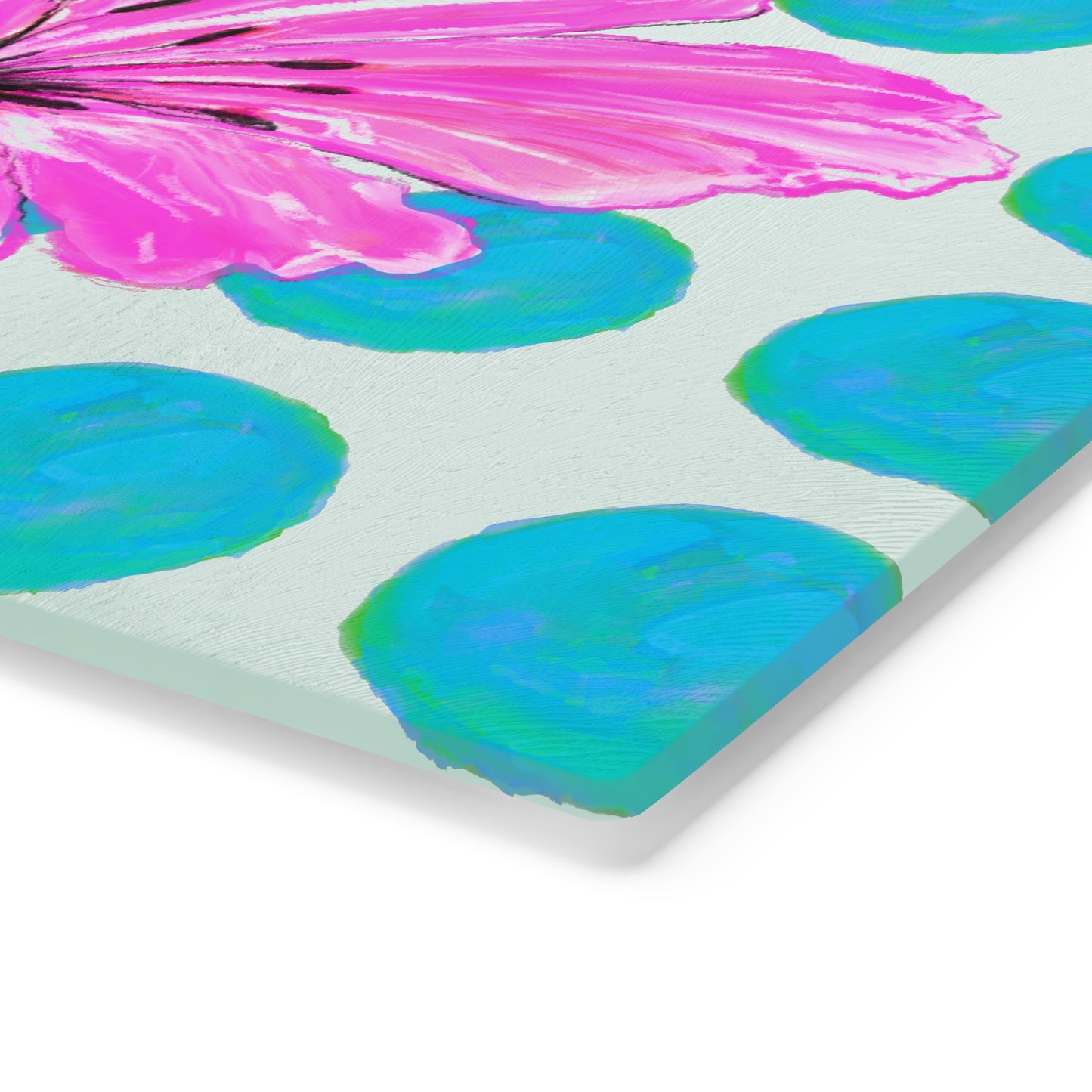 Dancing tulips Cutting Board Aqua Polka Dots