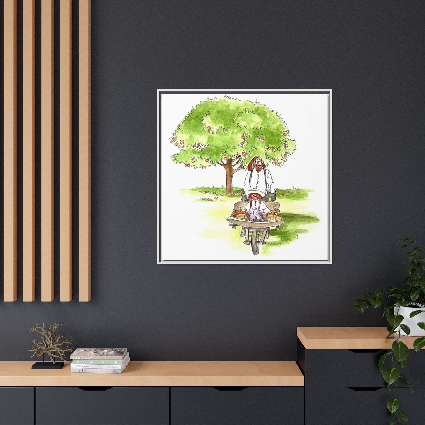Dogi Fun Matte Canvas Framed