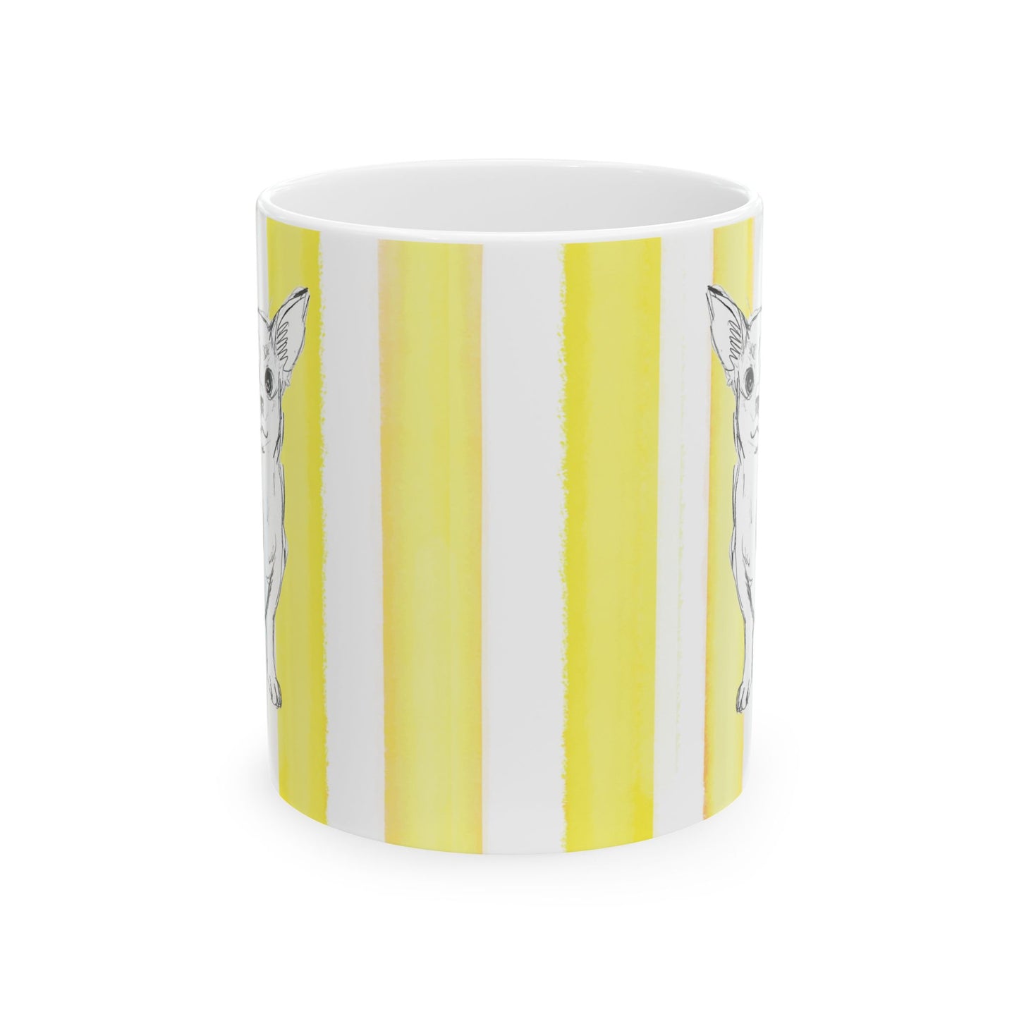 Dogi Fun Mug with Yellow Stripes
