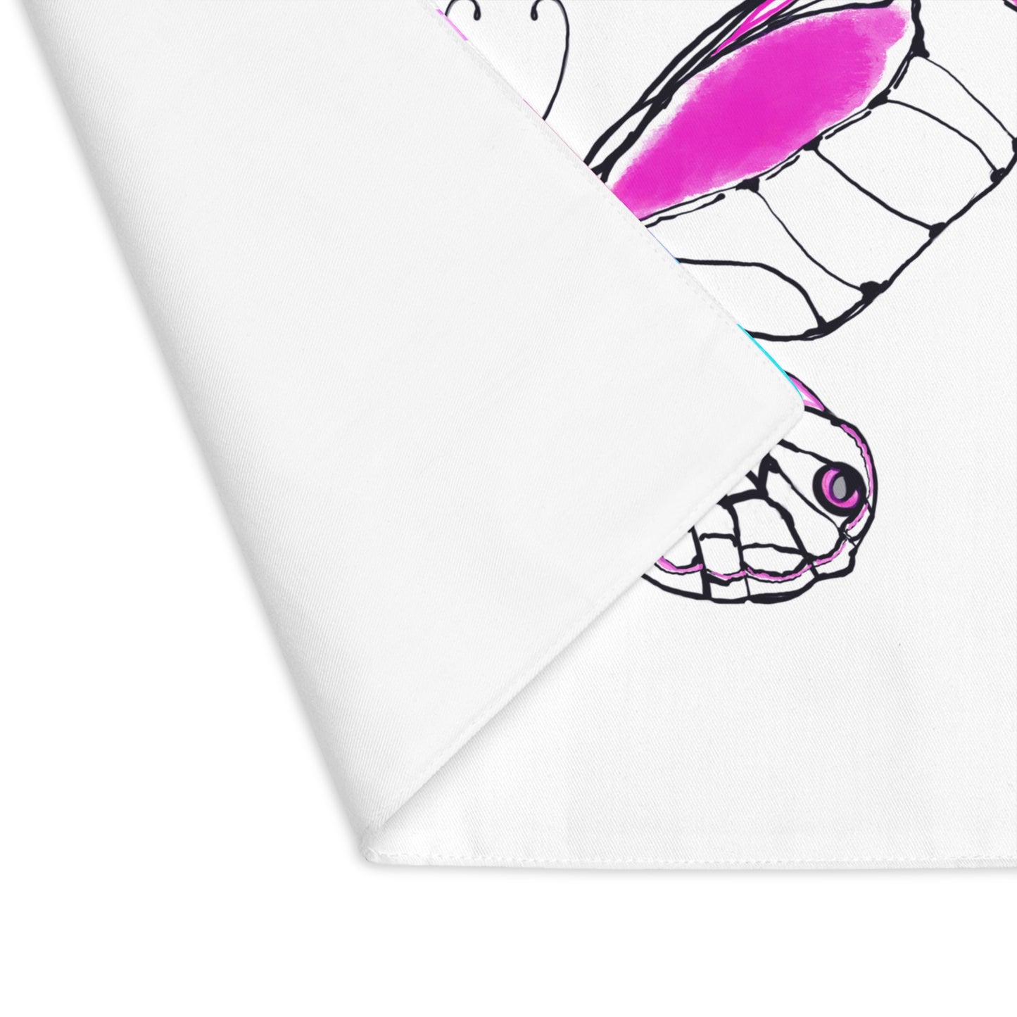 Butterfly Flutterstripe Placemat in Raspberry with Multi-color Stripe Border (1 pc) cotton