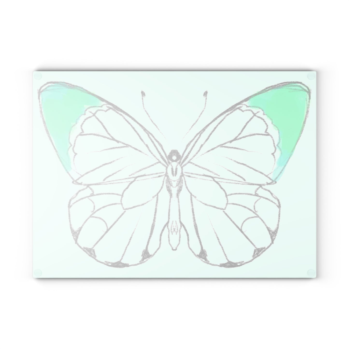 Chroma Glass Cutting Board Blue Green