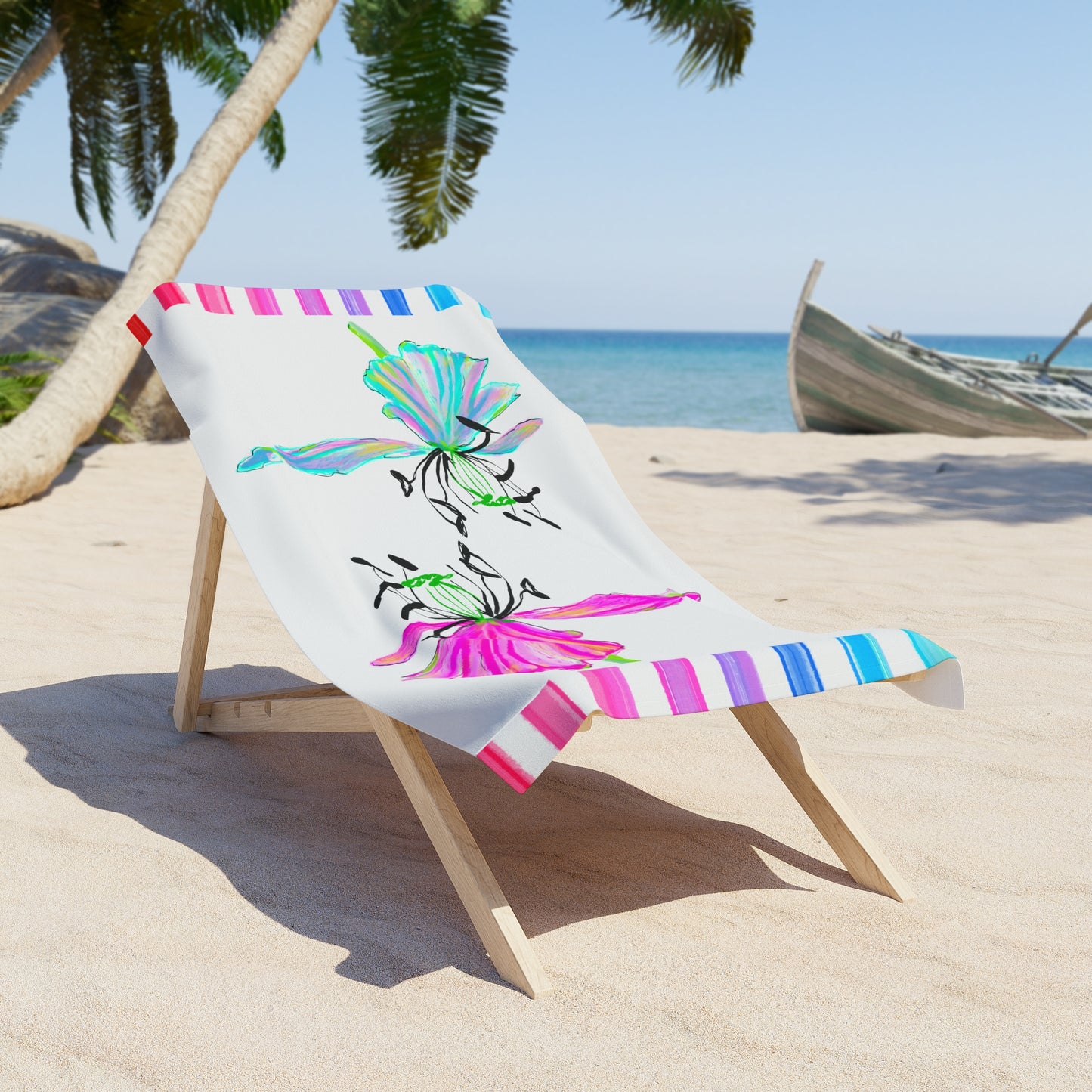 Tulip Love Beach or Bath Towel