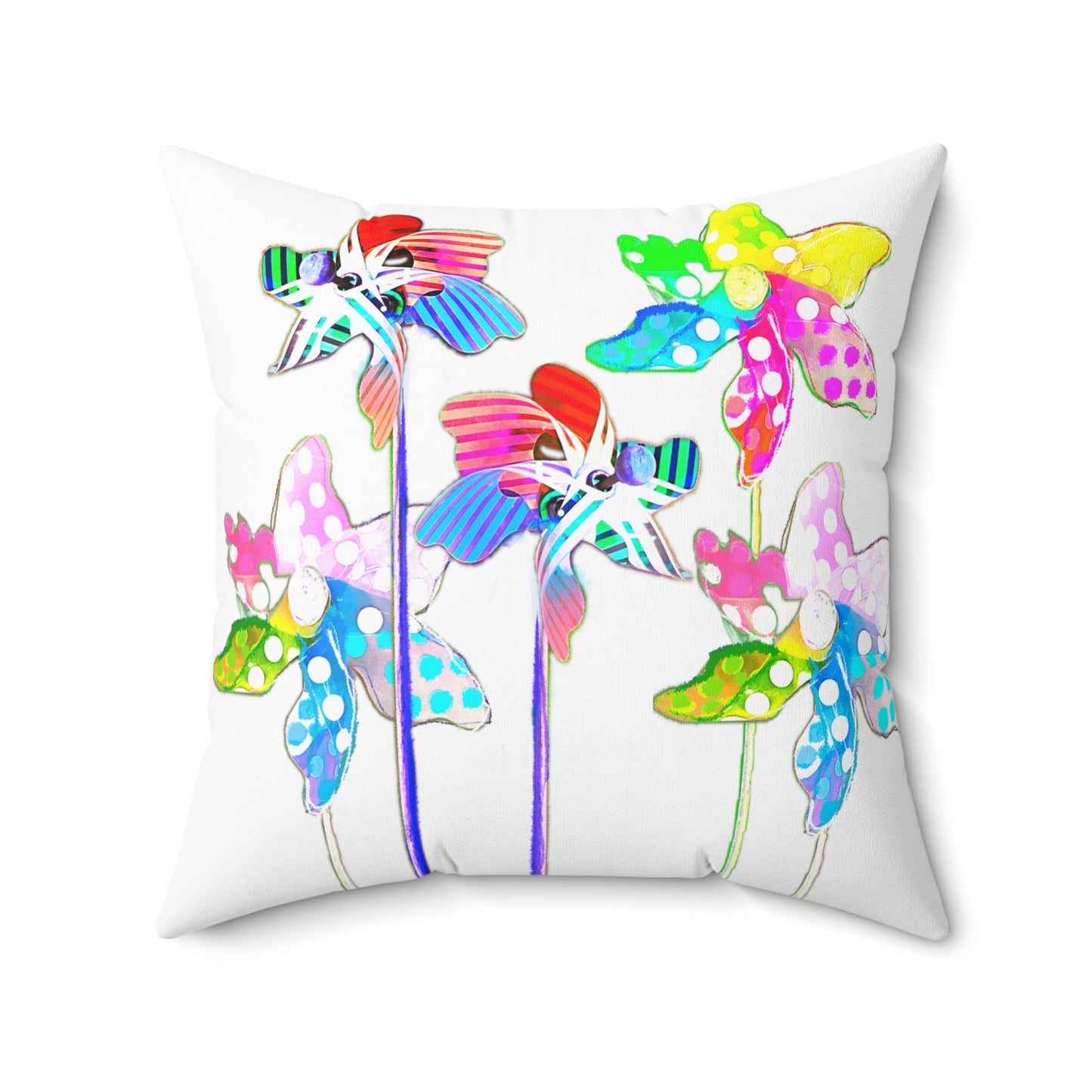 Pinwheel Polyester Square Pillow A