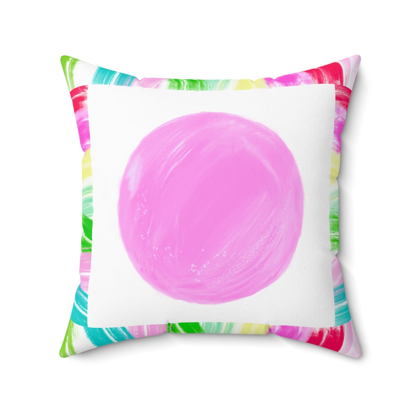Mega Dot Polyester Square Pillow Birds