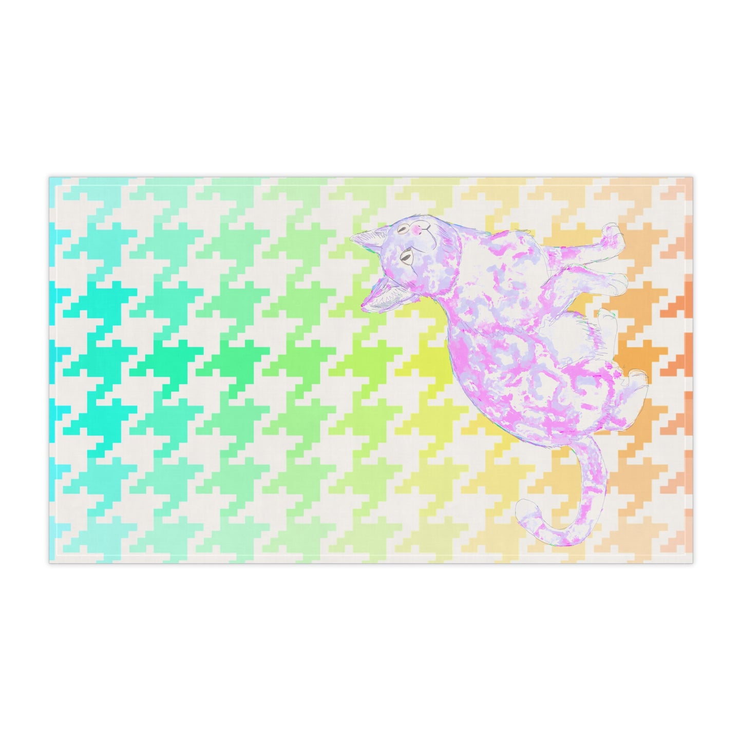 Colorful Cat Tea Towel