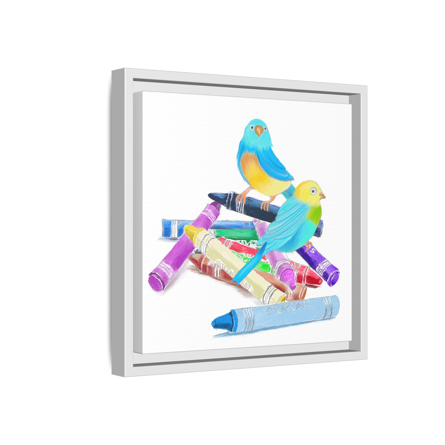 Jolly Birds Matte Canvas Framed