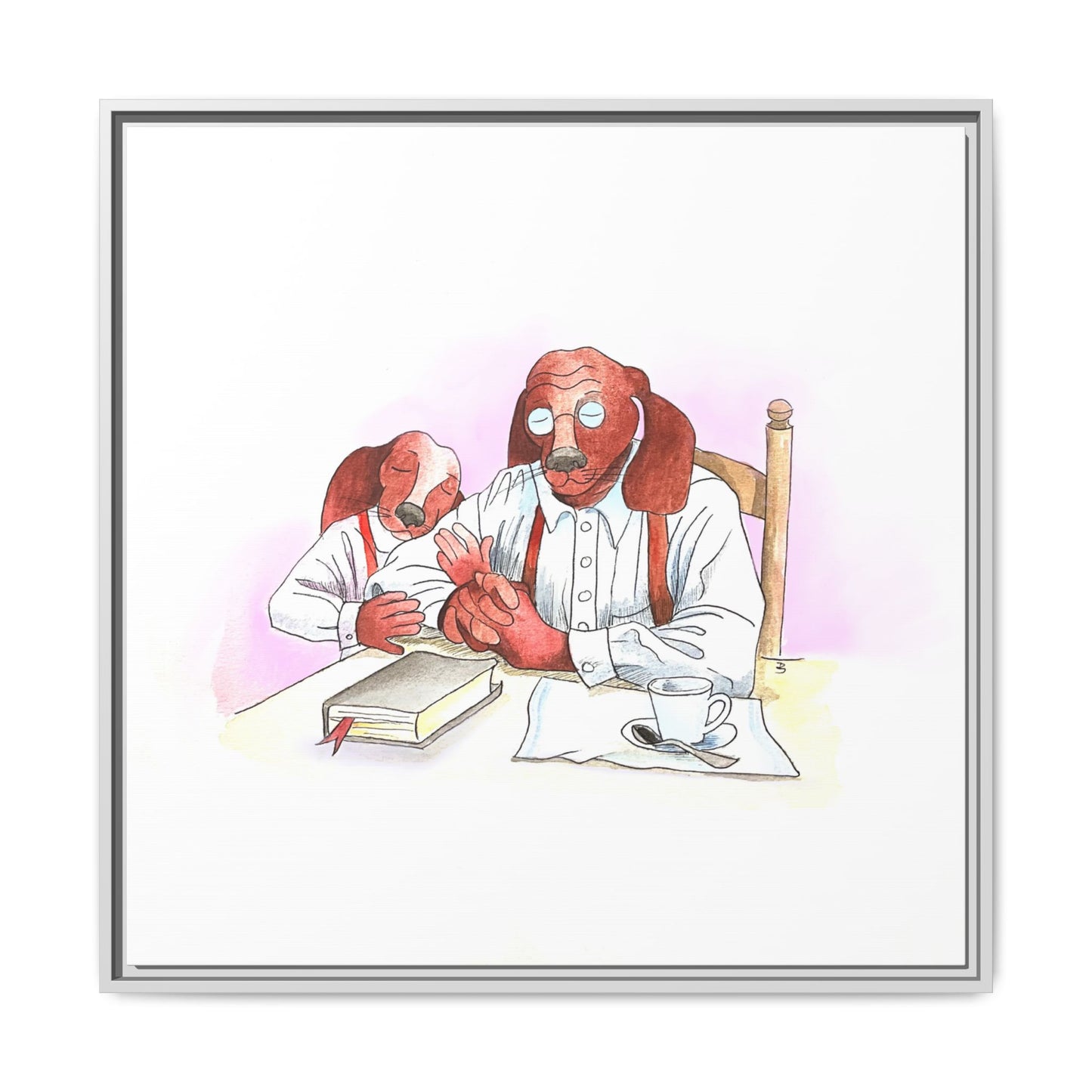 Dogi Fun Matte Canvas Framed