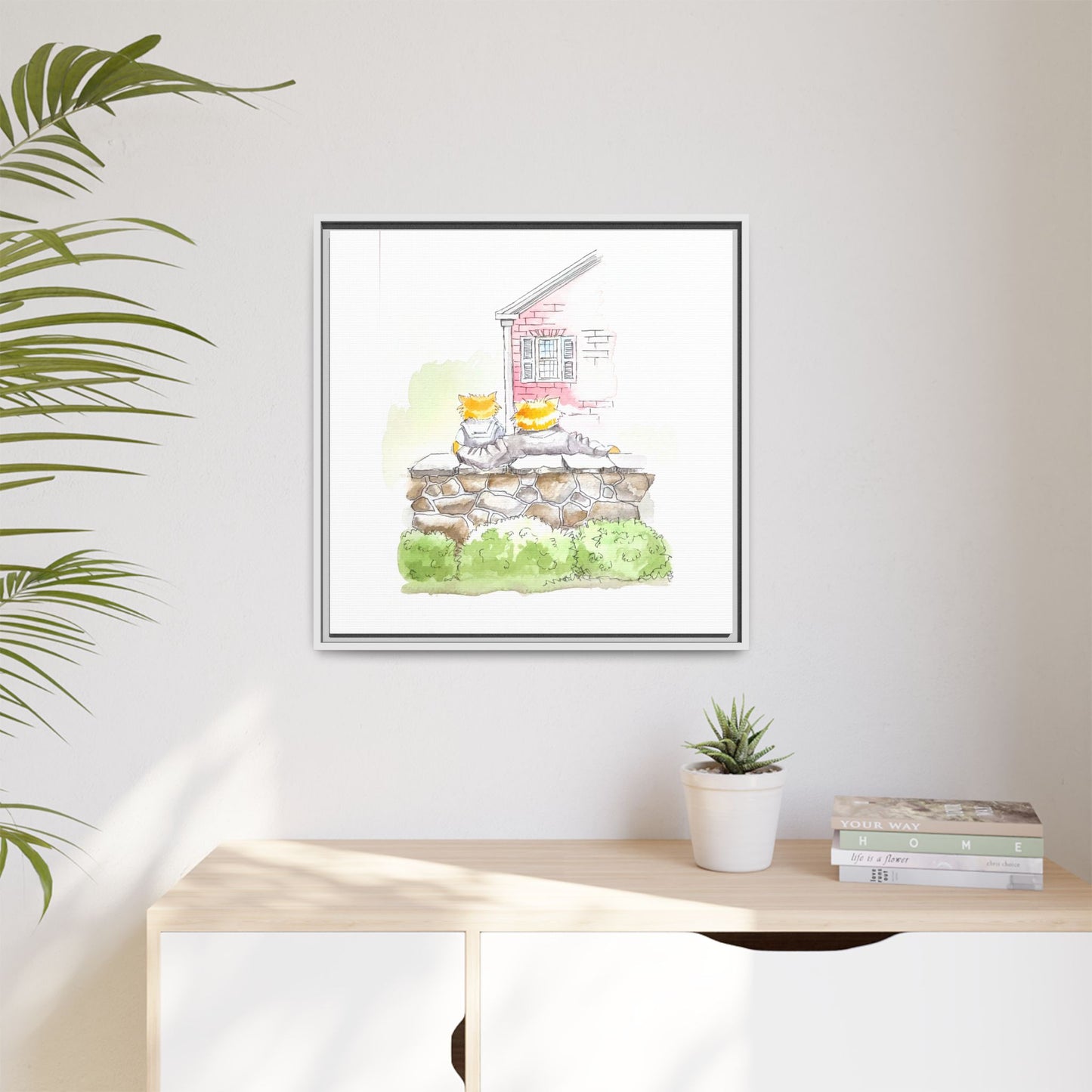 Kitty Fun Matte Canvas Framed