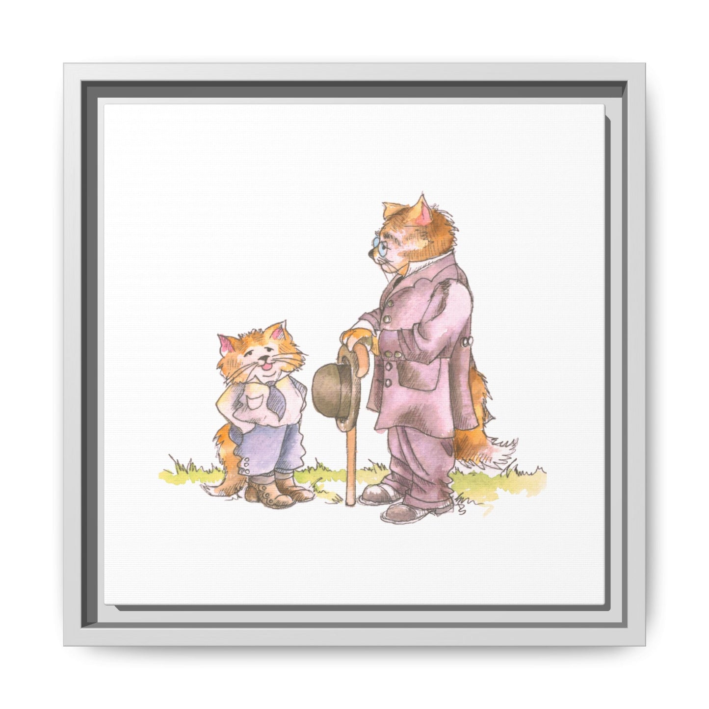 Kitty Fun Matte Canvas Framed