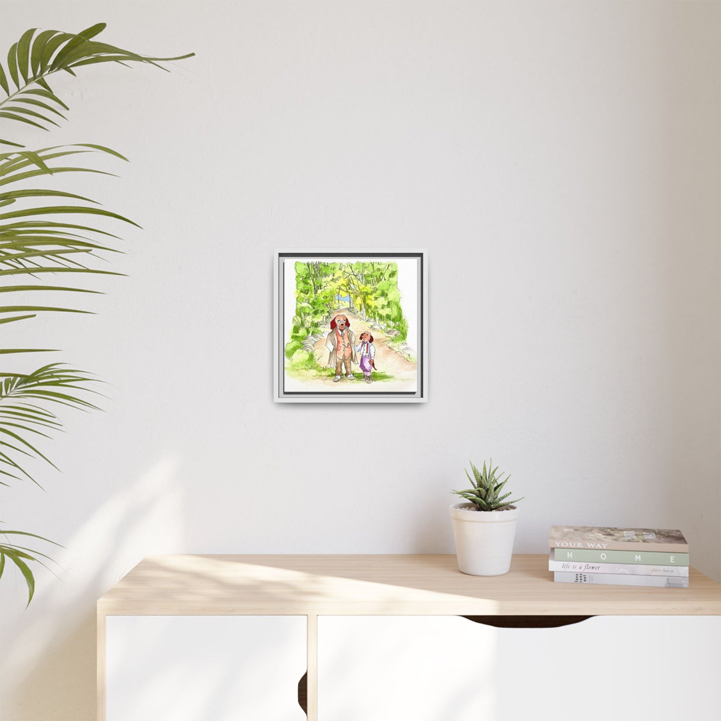 Dogi Fun Matte Canvas Framed