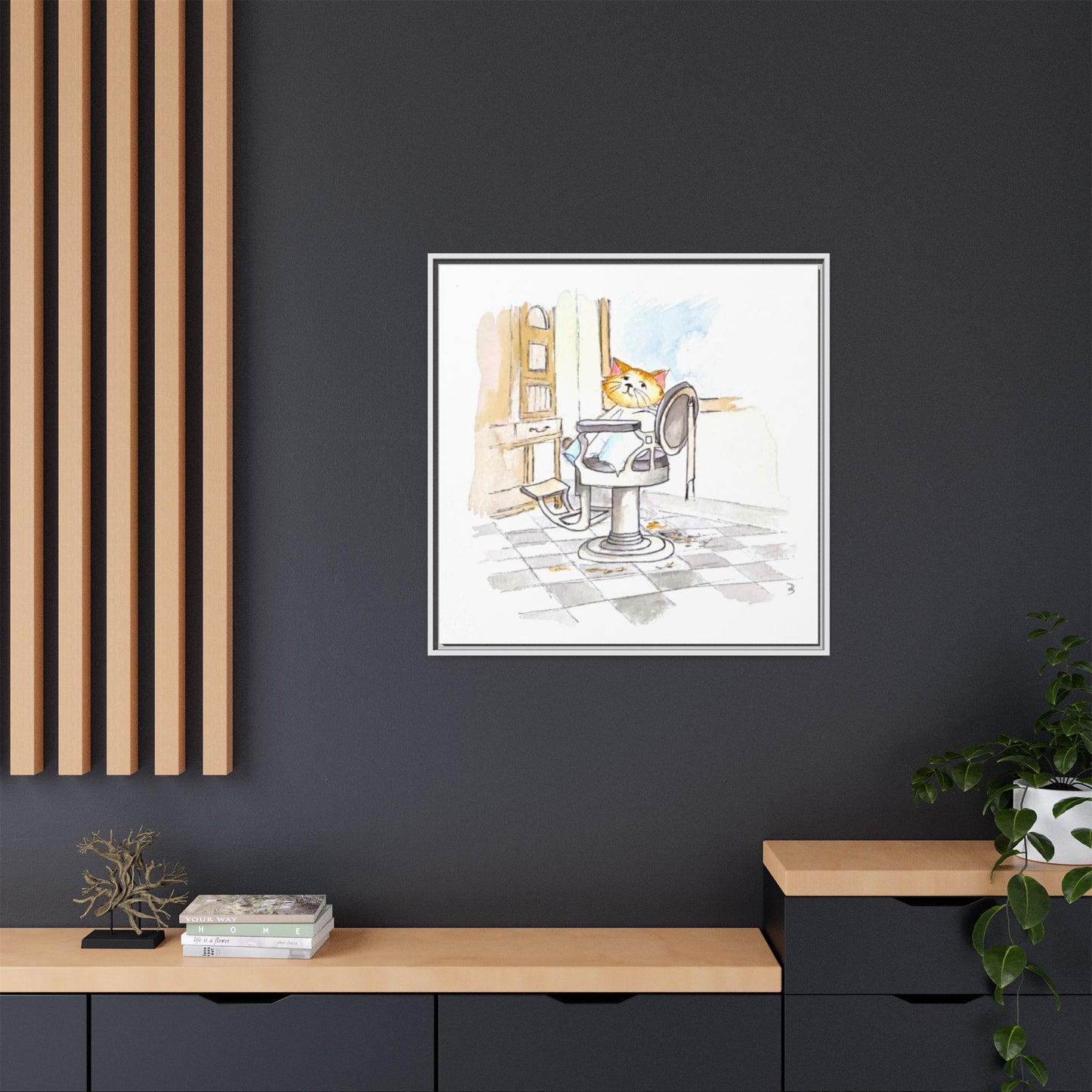 Kitty Fun Matte Canvas Framed