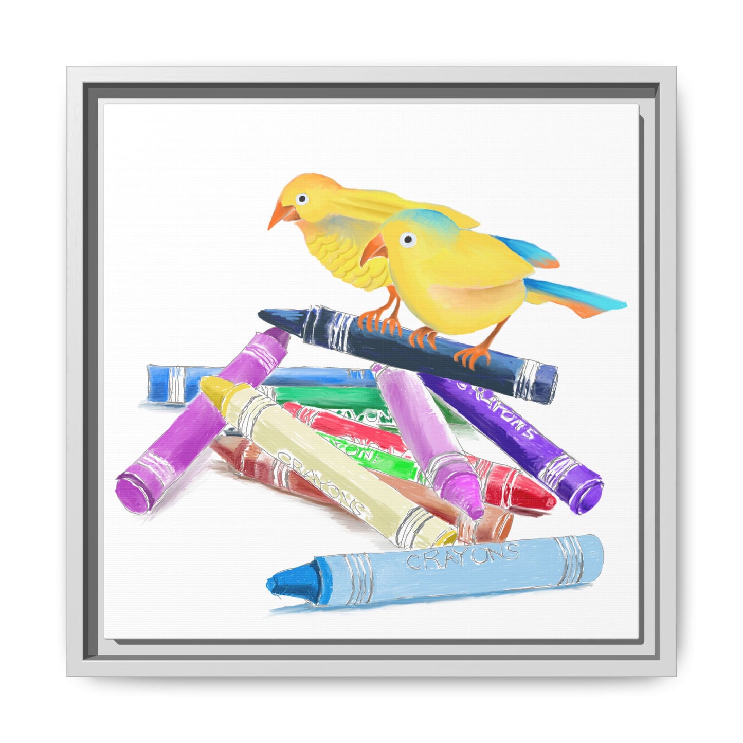Jolly Birds Matte Canvas Framed