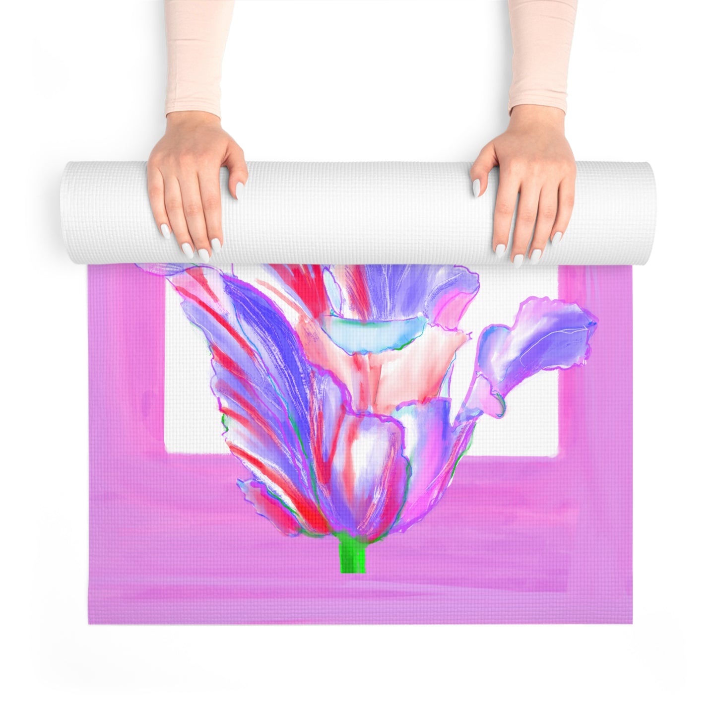 Vibrant Tulips Foam Exercise Mat