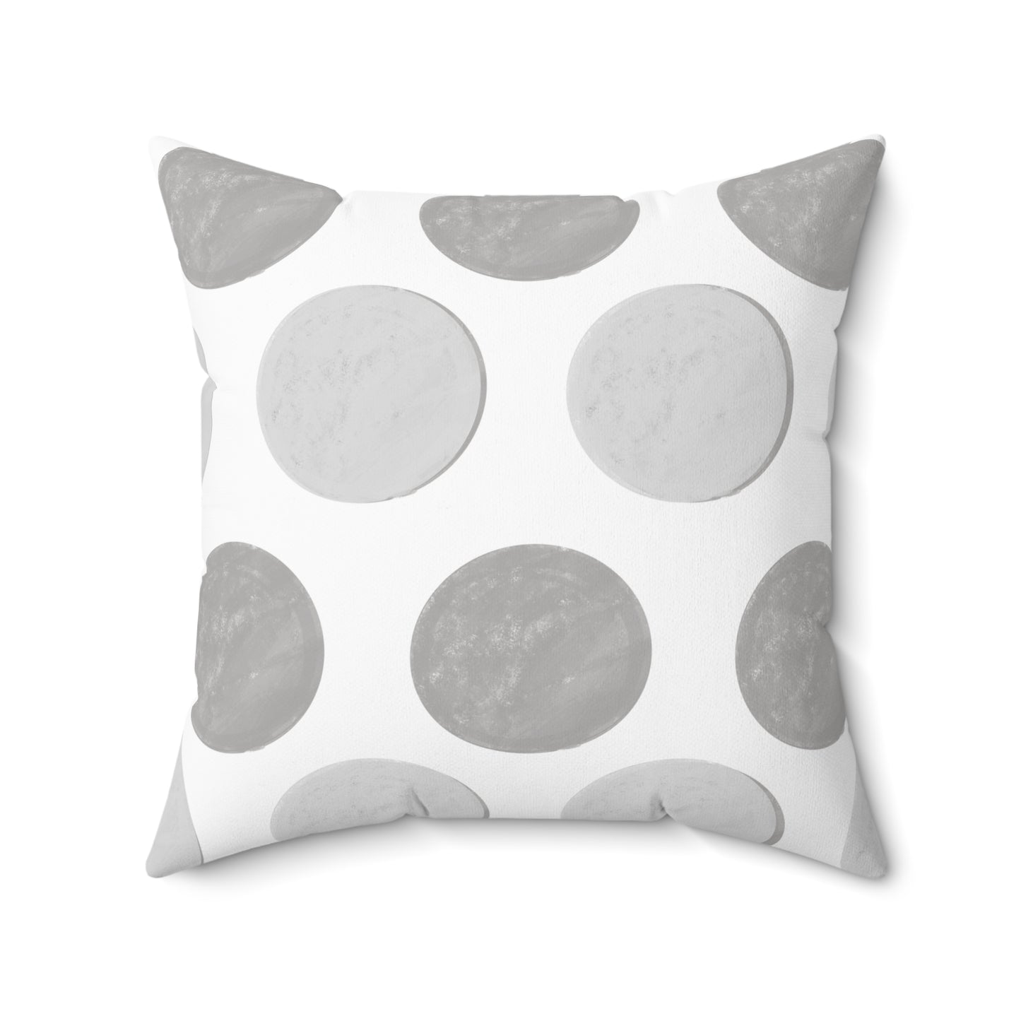 Polka Dot Palette Polyester Square Pillow light gray med gray