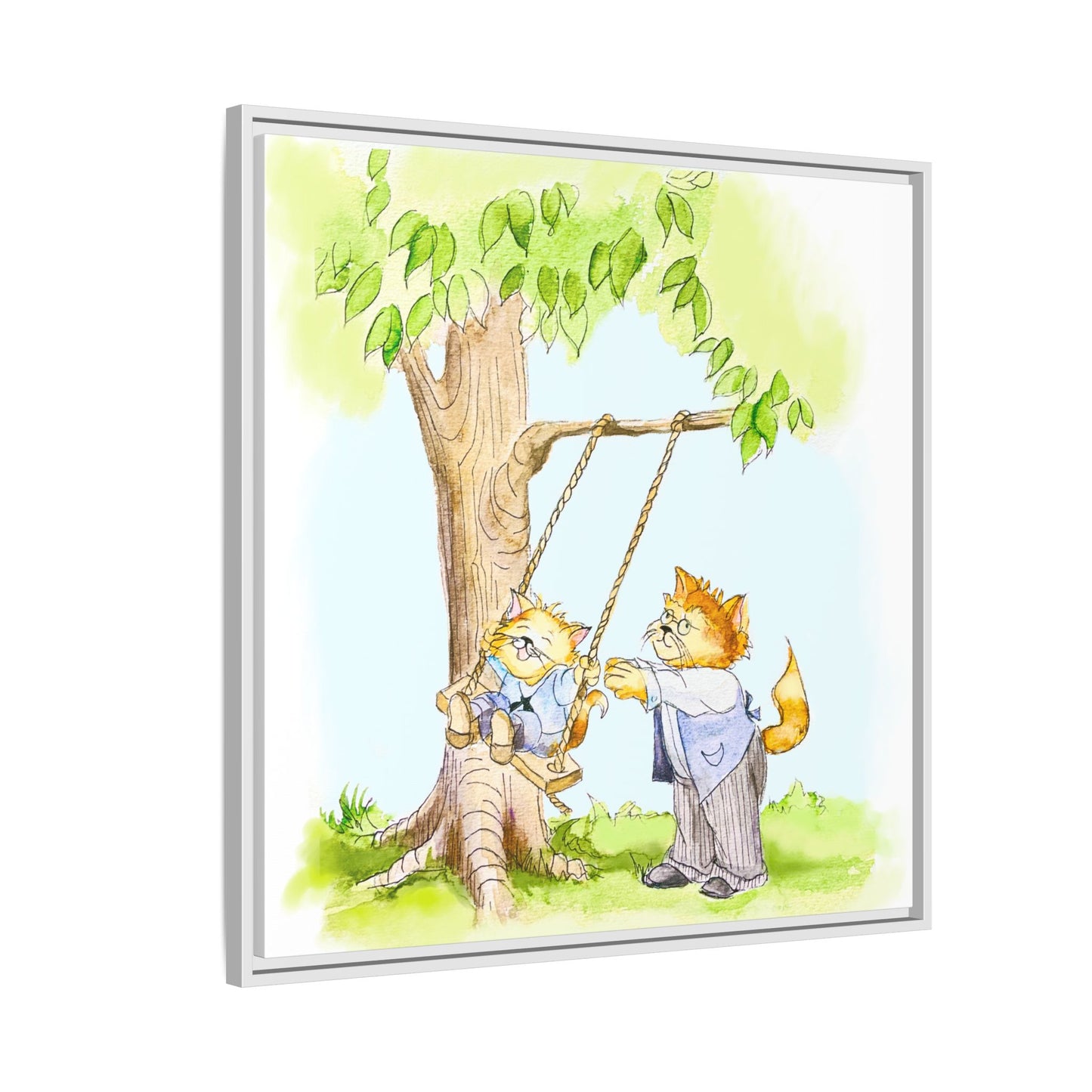 Kitty Fun Matte Canvas Framed