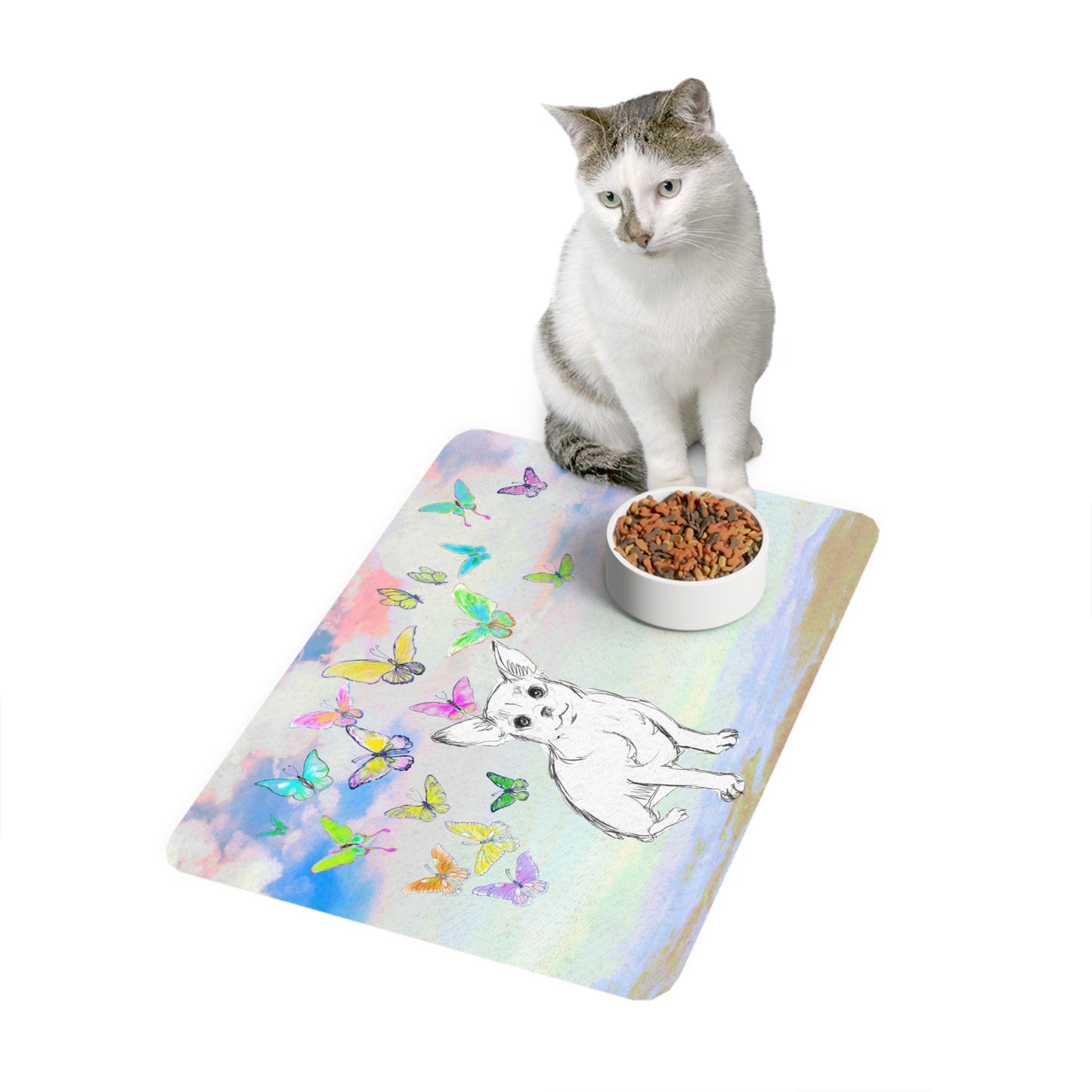 Dogi Butterfly Flutter Pet Food Mat Chihuahua