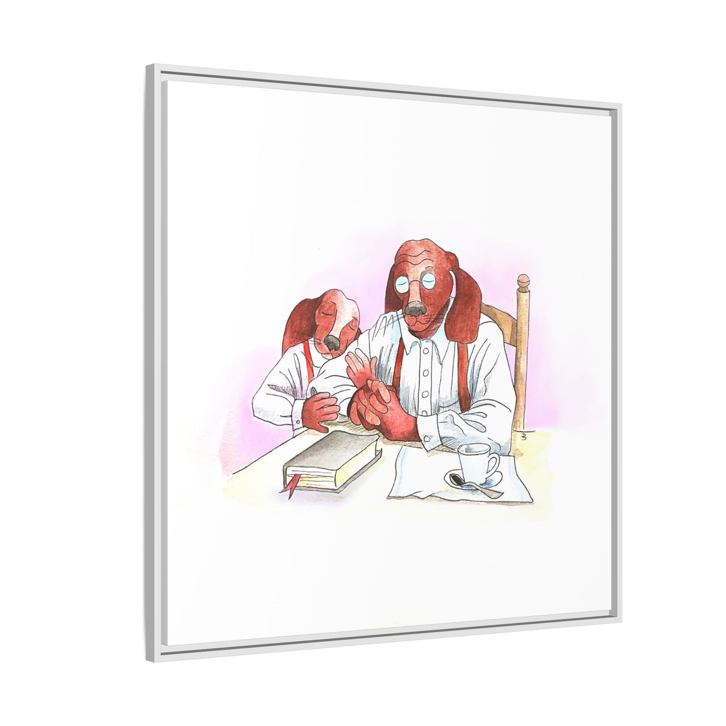 Dogi Fun Matte Canvas Framed